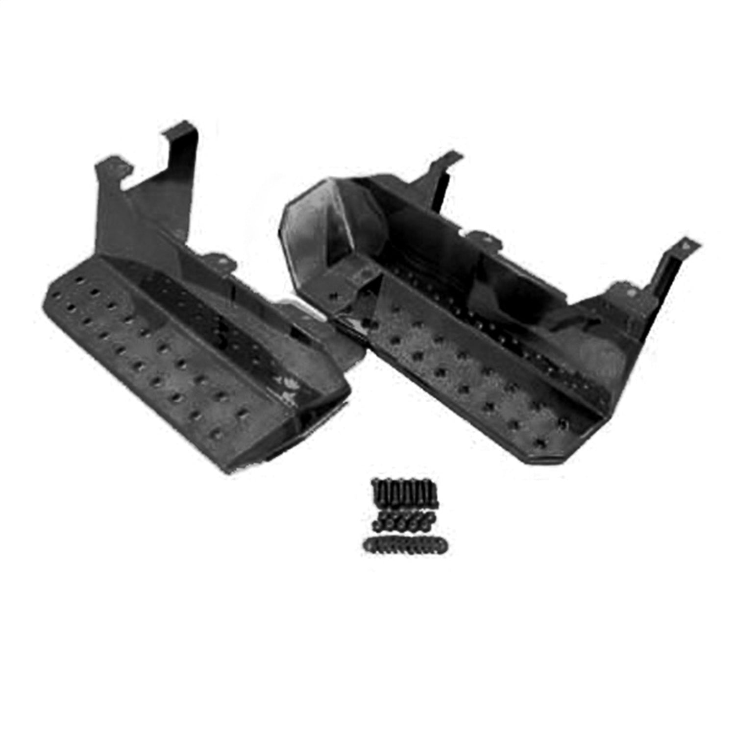 Omix 11139.02 Side Step Kit; Semi-Gloss Black; Omix 11139.02