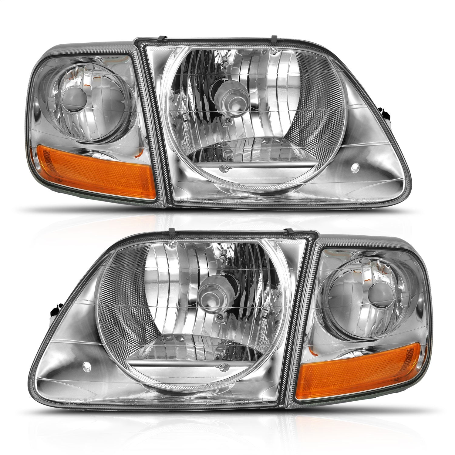 ANZO USA 111438 Crystal Headlight Set; Clear Lens w/Parking Light; G2; ANZO USA 111438