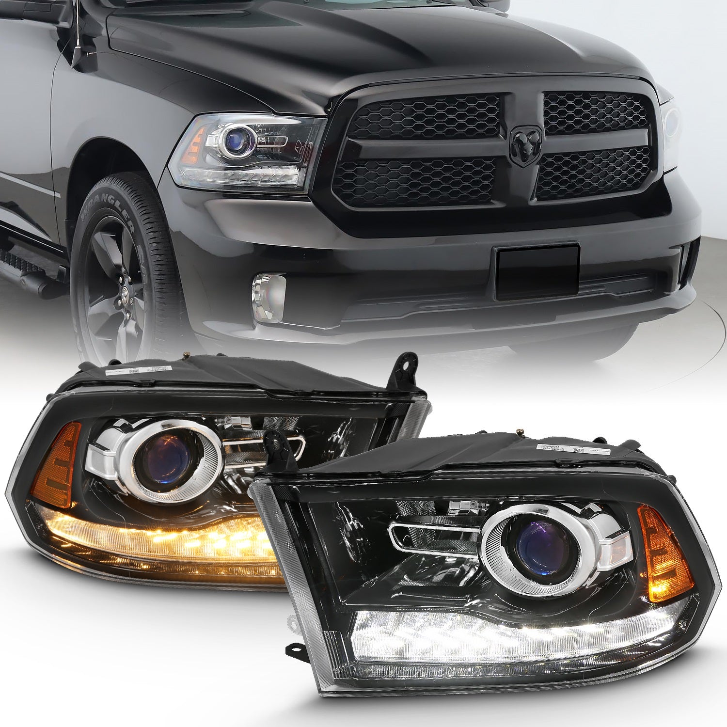 ANZO USA 111439 Projector Headlight Set w/Halo ANZO USA 111439