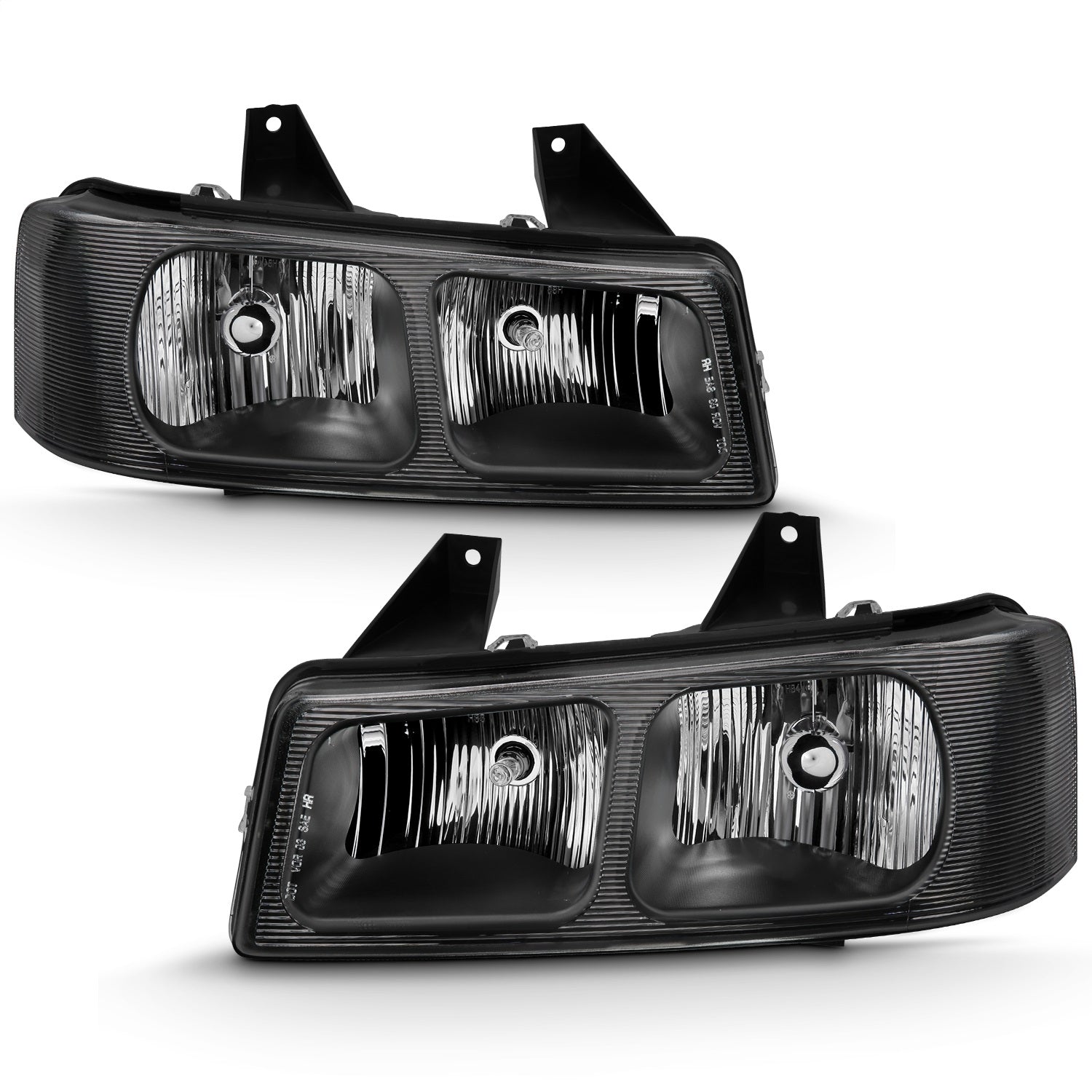 ANZO USA 111474 Crystal Headlight Set; Clear Lens; Black Housing; Pair; ANZO USA 111474
