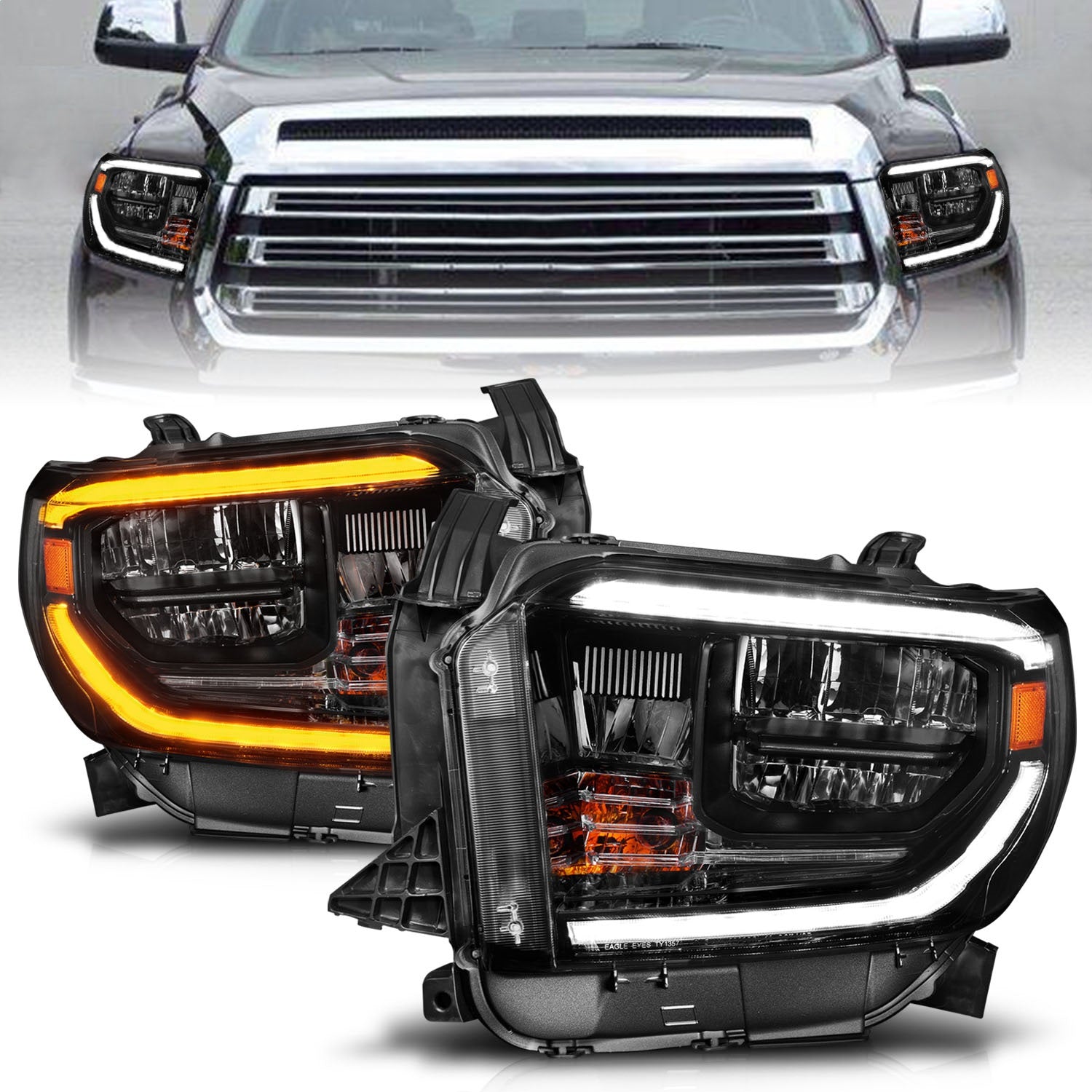 ANZO USA 111533 LED Crystal Headlight Set ANZO USA 111533