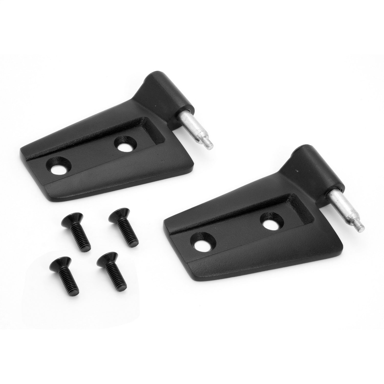 Rugged Ridge 11202.22 Door Hinge Kit; Front Right; Passenger Side; Pair; Aluminum; Black; Rugged Ridge 11202.22
