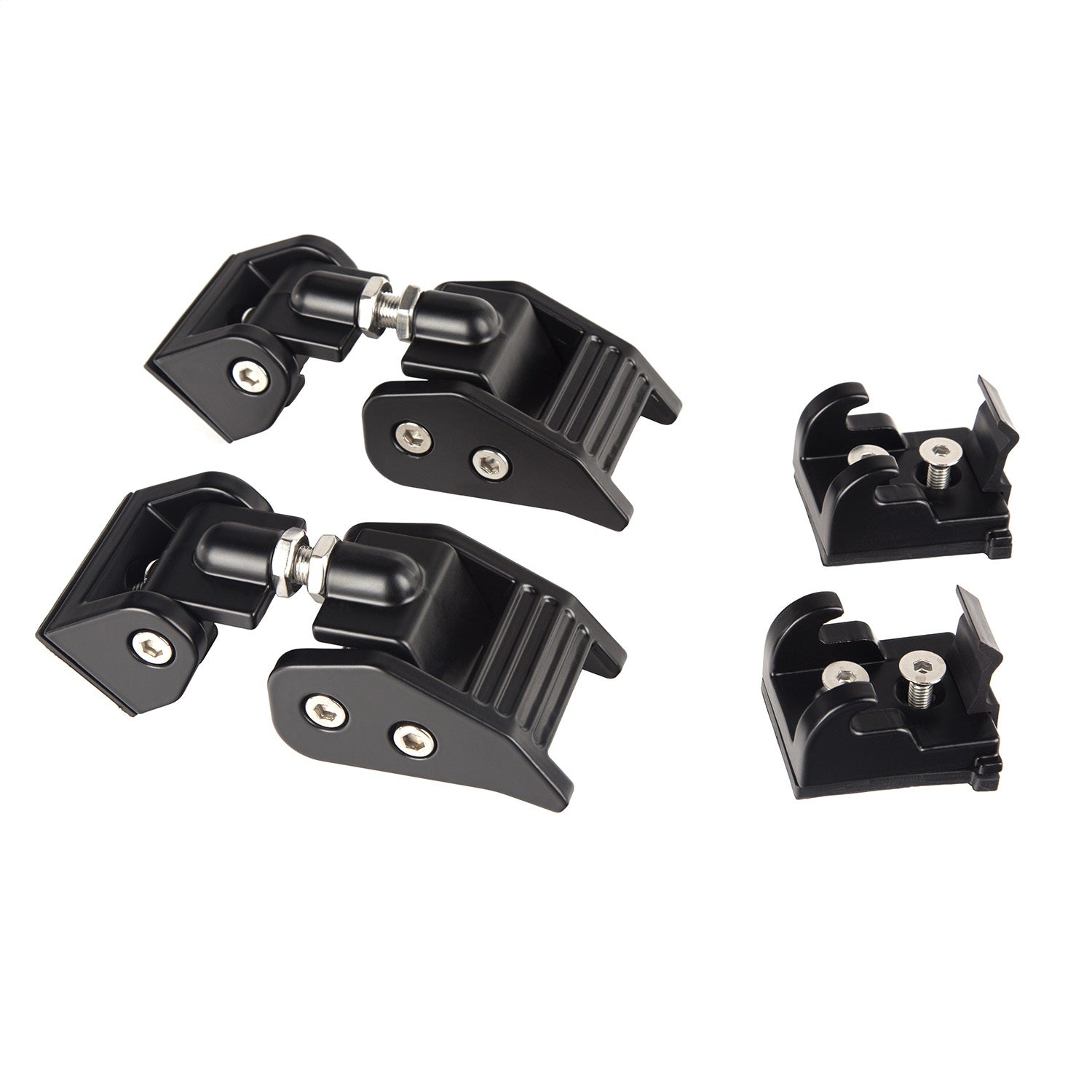 Rugged Ridge 11210.11 Hood Catch; Pair; Black Aluminum; Rugged Ridge 11210.11