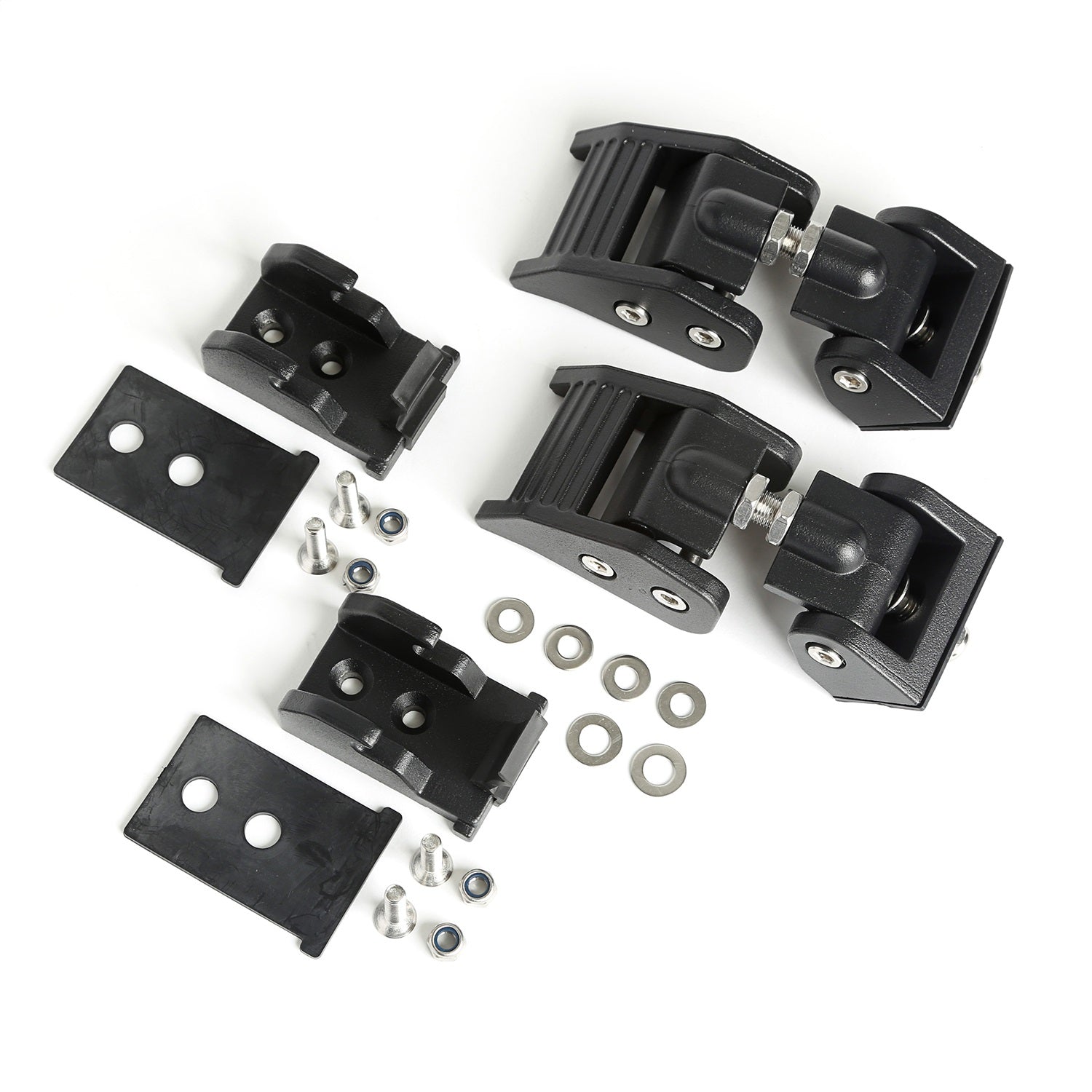 Rugged Ridge 11210.21 Hood Catch Kit; Black; 2 pc.; Rugged Ridge 11210.21