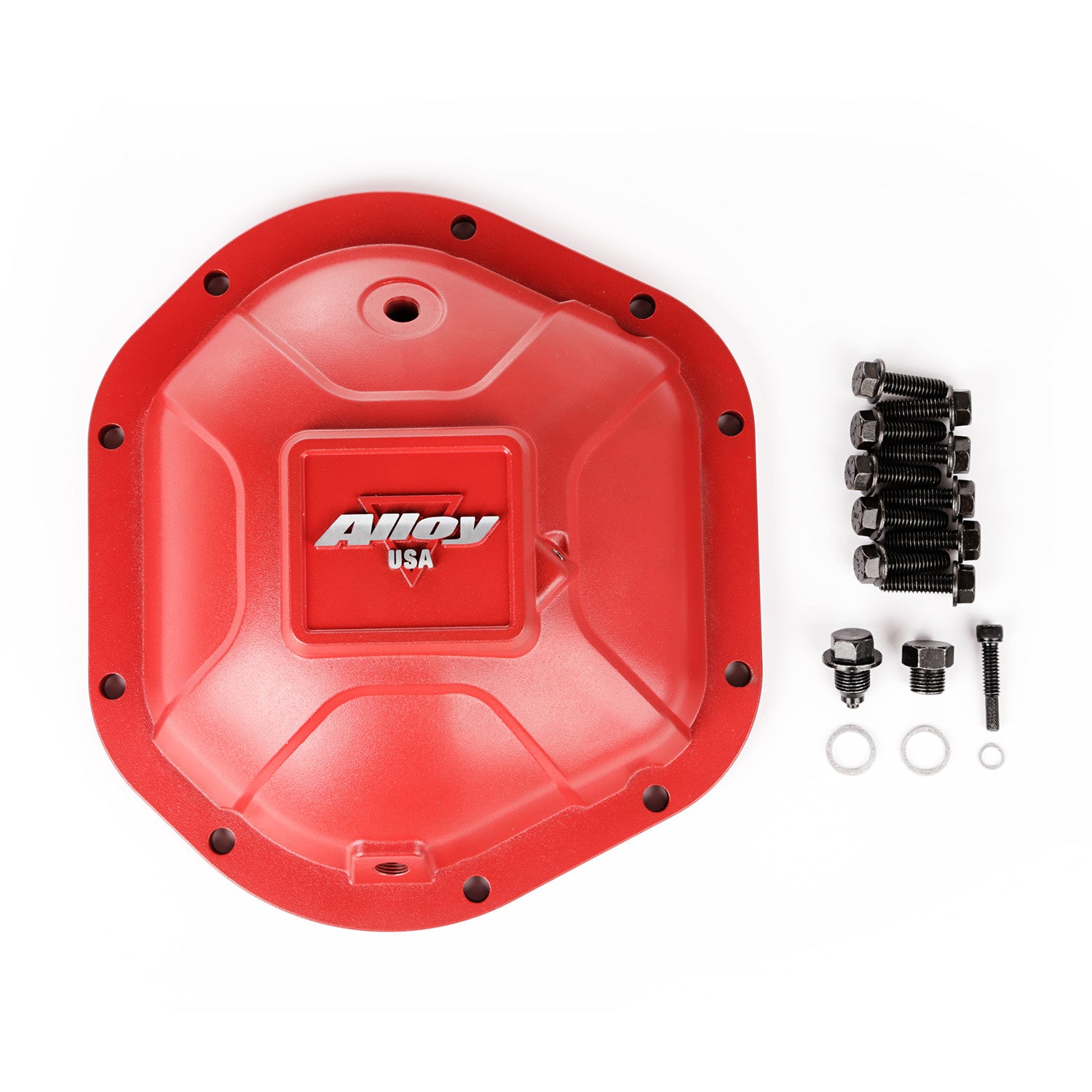 Alloy USA 11212 Differential Cover; Rear; Aluminum; Red; For Dana 44; Alloy USA 11212