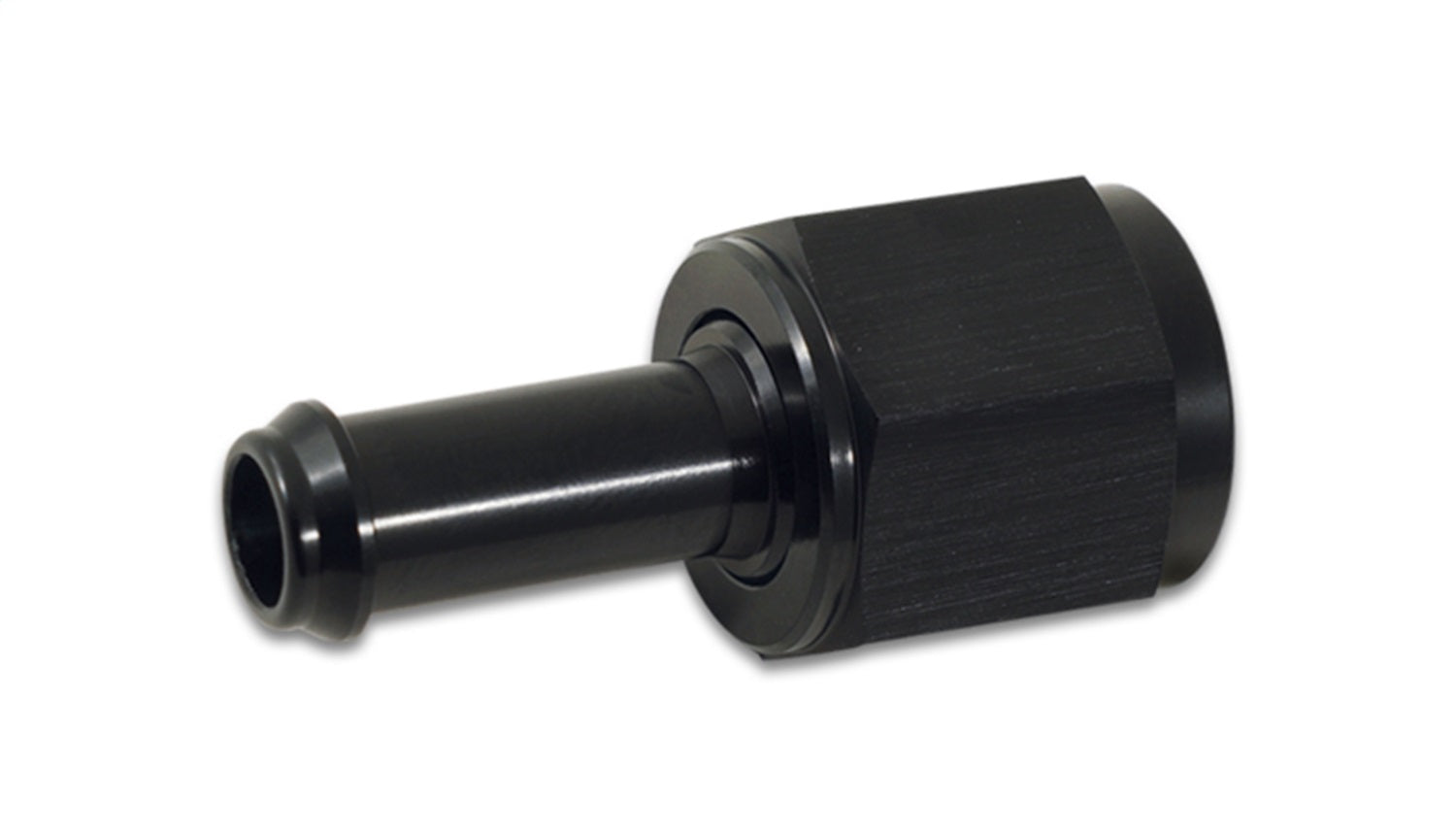 Vibrant Performance 11216 Barb Fitting; Size: -6AN Female x 3/8in. Barb; 6061 Aluminum; Anodized Black; Vibrant Performance 11216