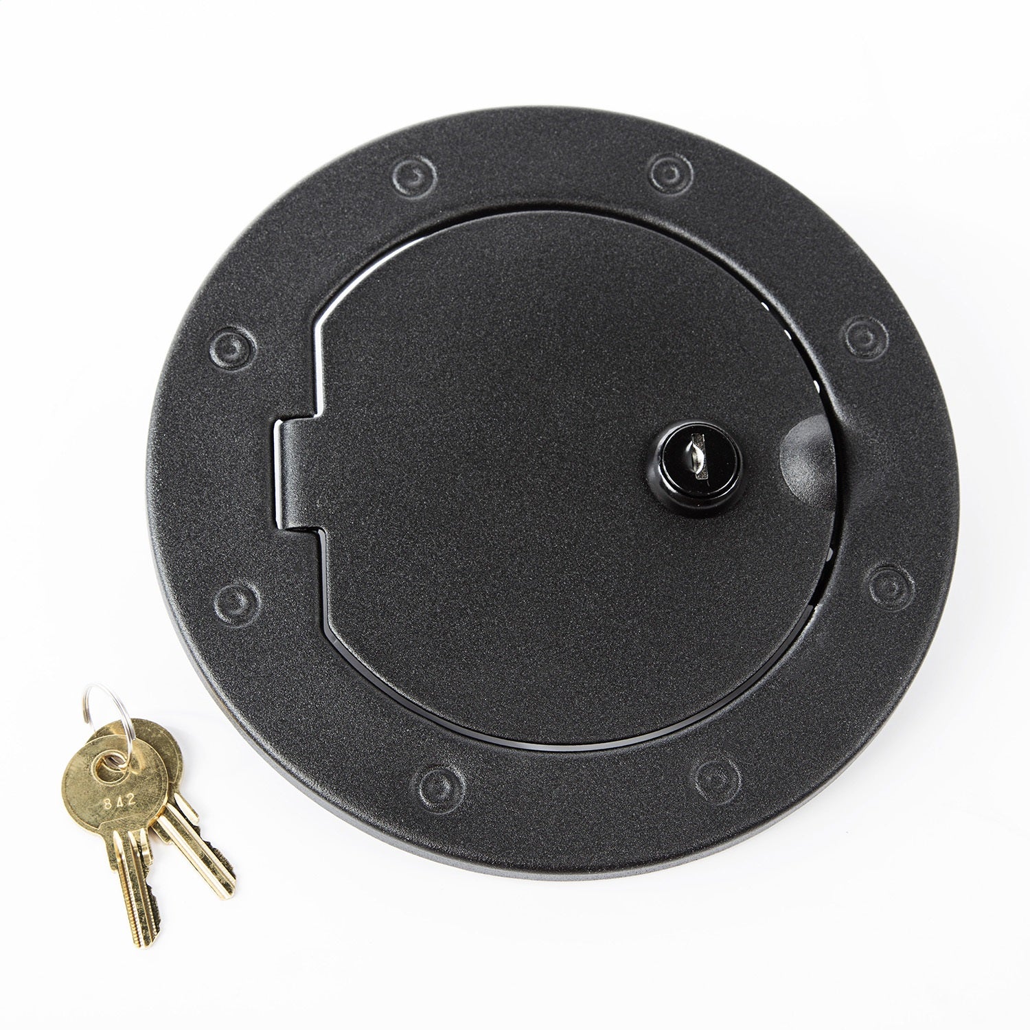 Rugged Ridge 11229.06 Gas Hatch Cover; Textured Black; Locking; Rugged Ridge 11229.06