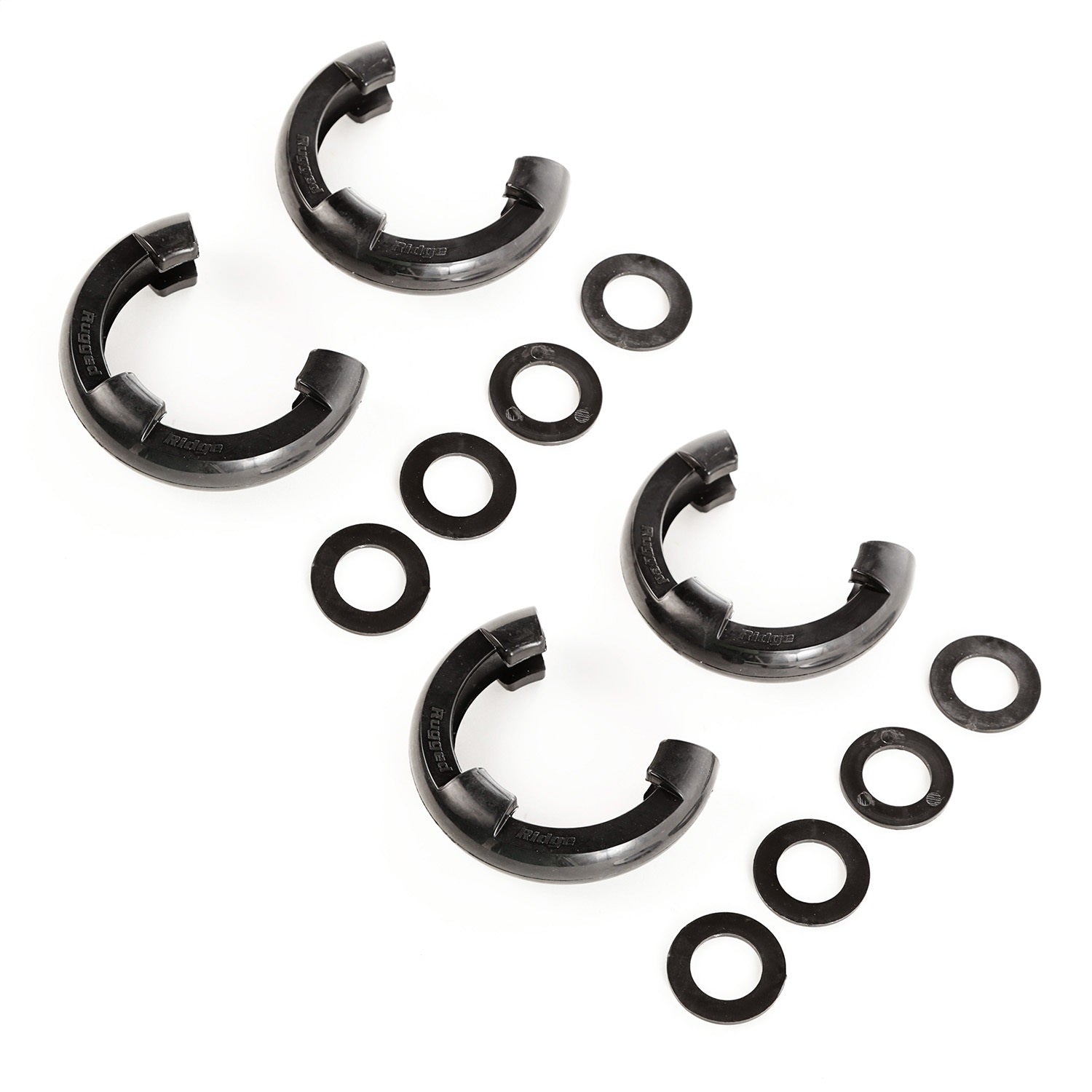 Rugged Ridge 11235.60 D-Ring Isolator Kit; 3/4 in.; Black; 2-Pair; Rugged Ridge 11235.60