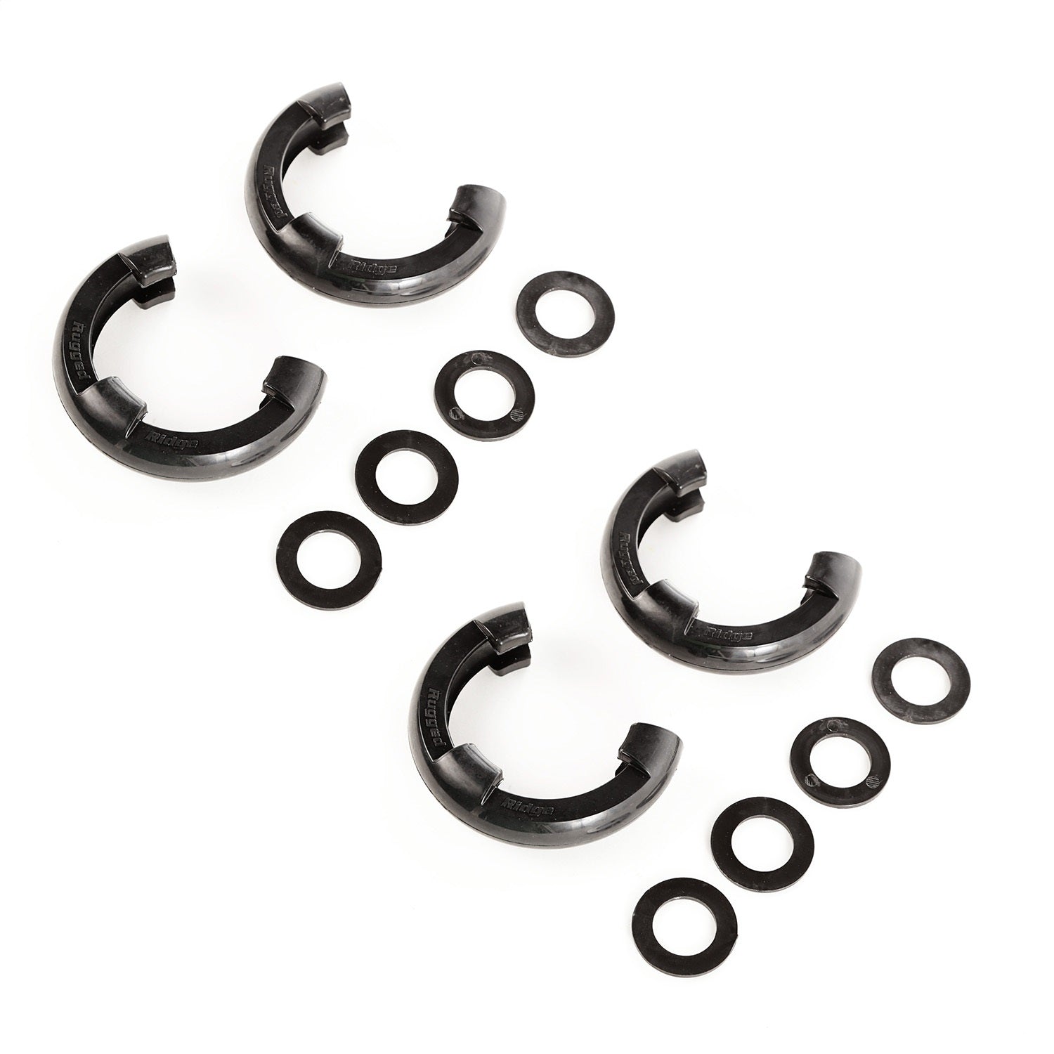 Rugged Ridge 11235.70 D-Ring Isolator Kit; 7/8 in.; Black; 2-Pair; Rugged Ridge 11235.70