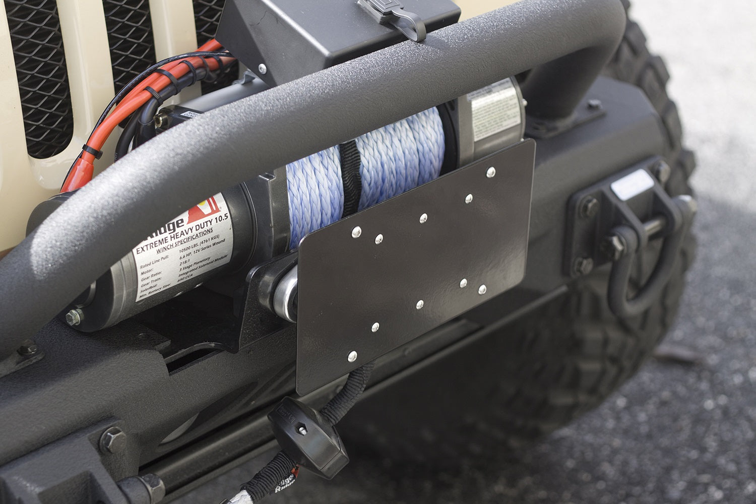 Rugged Ridge 11238.07 License Plate Bracket; Front; Fairland License Mounting Bracket; Rugged Ridge 11238.07