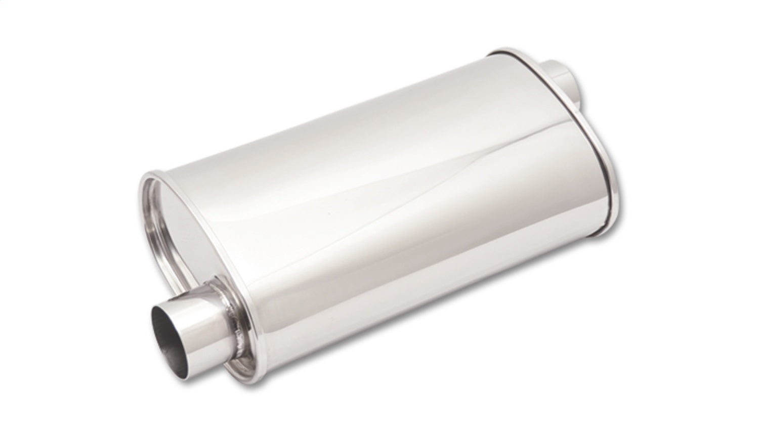 Vibrant Performance 1126 STREETPOWER Oval Muffler; 2.5 in. Inlet/Outlet; Offset/Offset; w/5 in. Tip; Vibrant Performance 1126