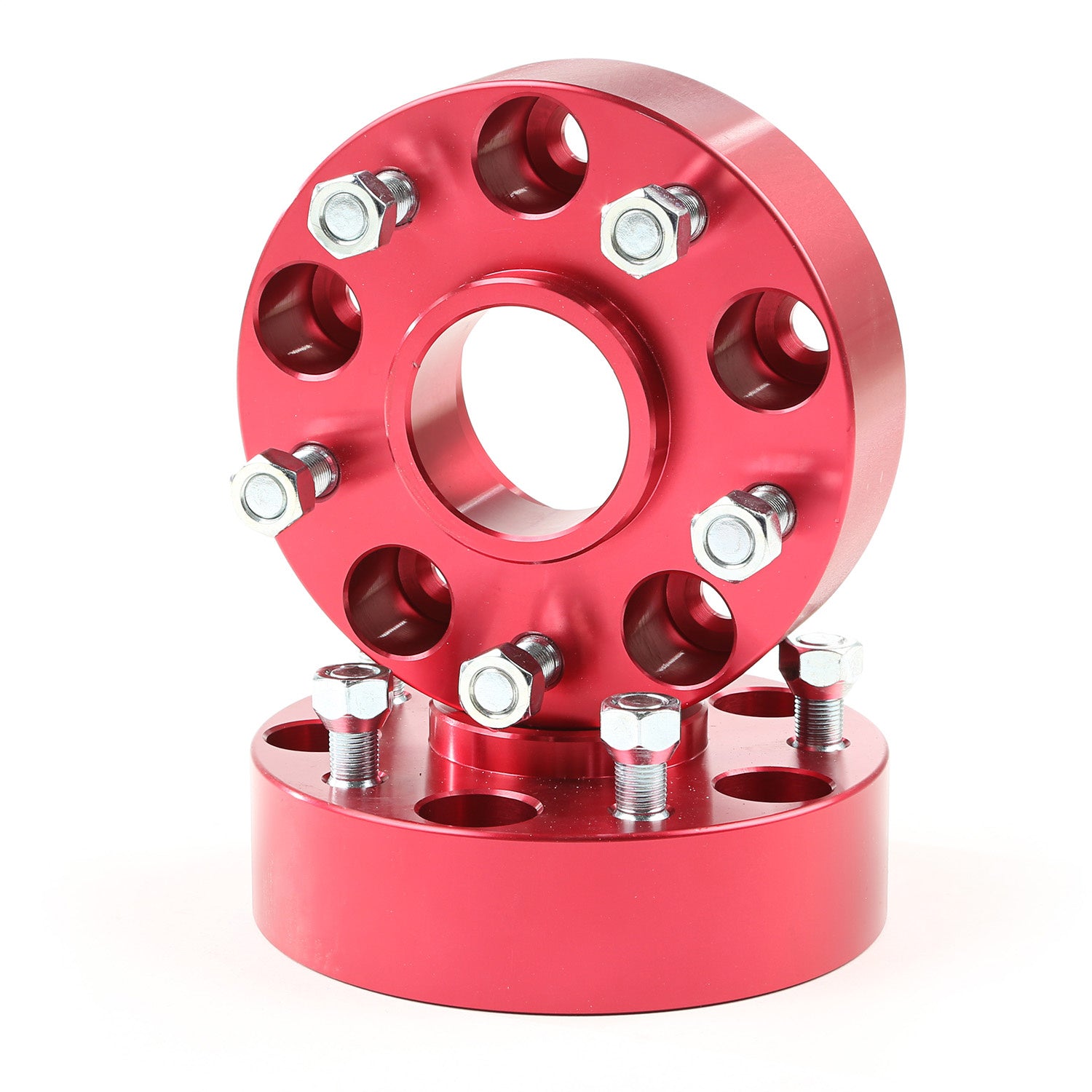 Alloy USA 11304 Wheel Spacer; Pair; Red; 1.75 Thick; Alloy USA 11304