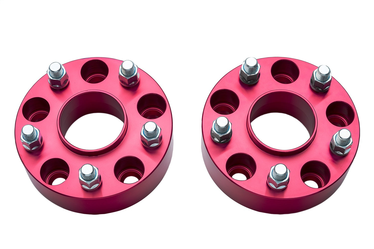 Alloy USA 11306 Wheel Spacer; Pair;Textured Red; 1.75 Thick; Alloy USA 11306