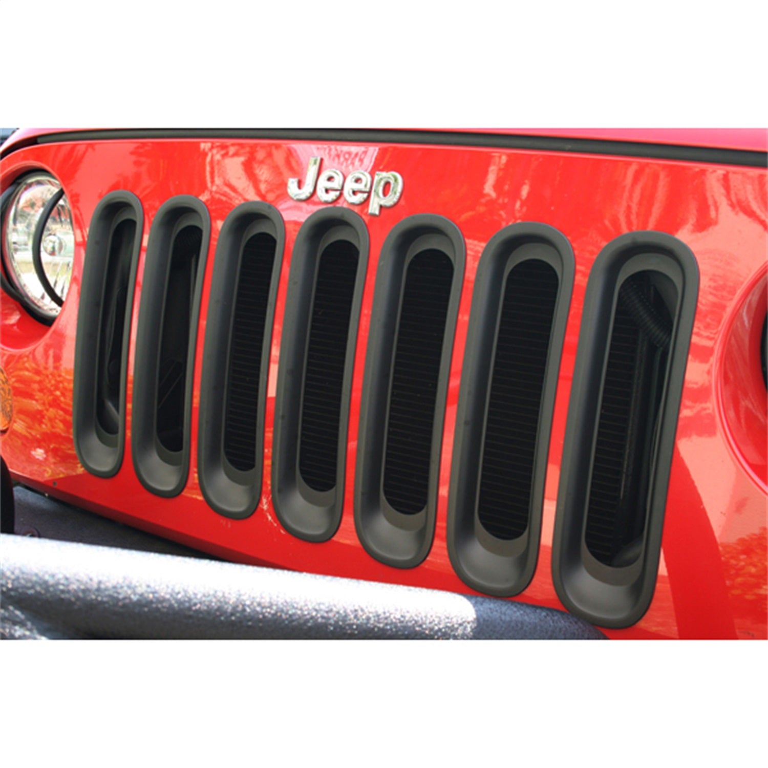 Rugged Ridge 11306.30 Grille Insert Kit; Black Trim; Rugged Ridge 11306.30