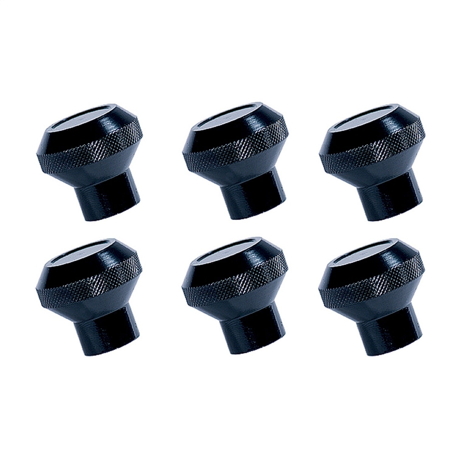 Rugged Ridge 11420.02 Instrument Knob Set; 6 pc.; Black Finished Aluminum; Rugged Ridge 11420.02