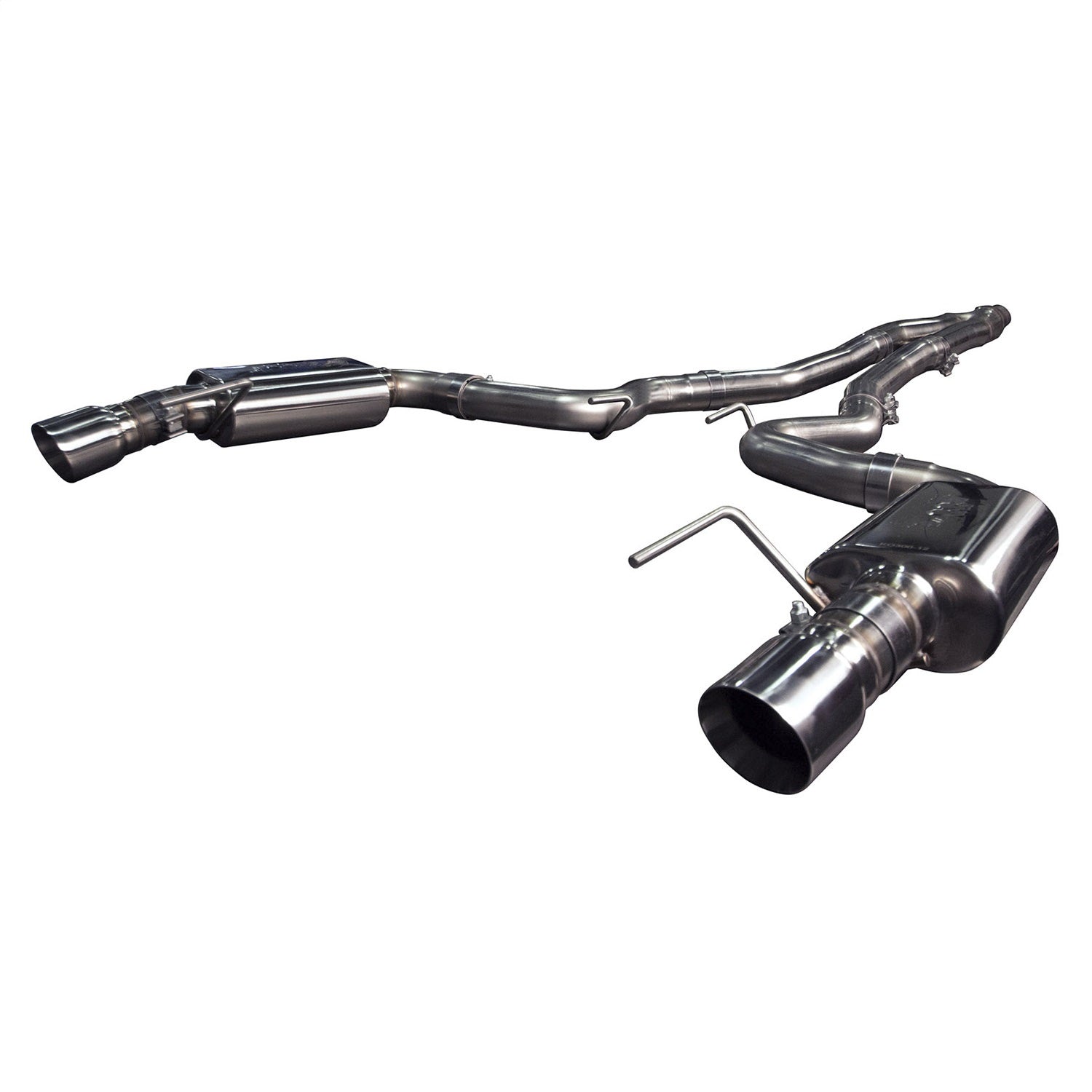 Kooks Custom Headers 11534200 2-1/4in. x 2-1/2in. SS Cat-Back Exhaust w/SS Tips. 2015-2023 Mustang EcoBoost. Kooks Custom Headers 11534200