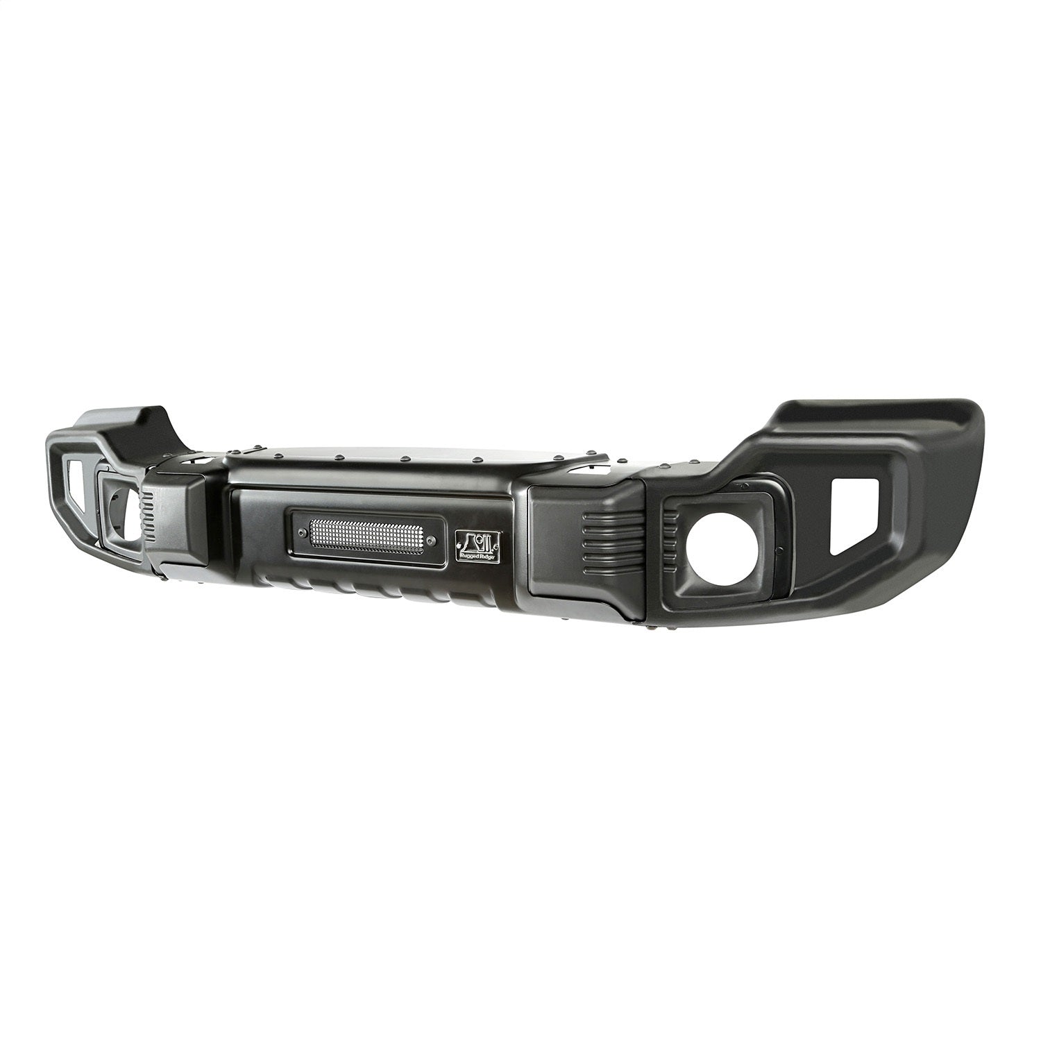 Rugged Ridge 11544.21 Spartacus Front Bumper; Satin Black Powder-Coated; 11 Gauge; Stamped Steel; Rugged Ridge 11544.21