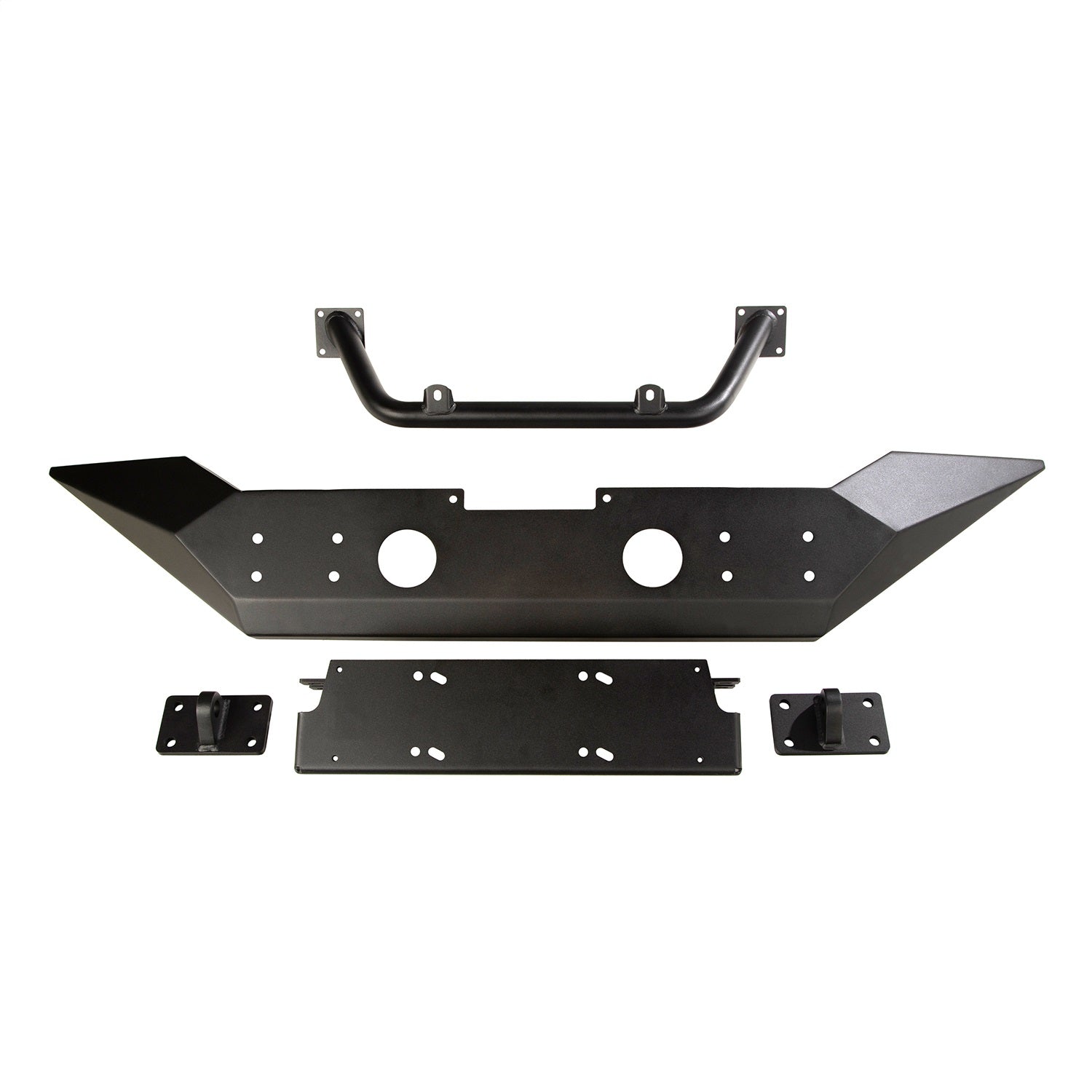 Rugged Ridge 11548.41 Spartan Front Bumper; Steel; w/Overrider; High Clearance Ends; Rugged Ridge 11548.41