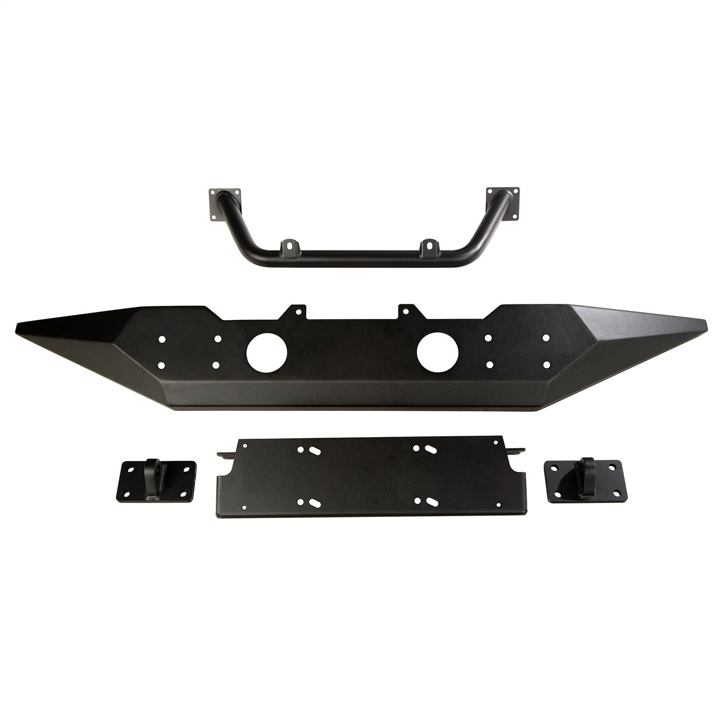 Rugged Ridge 11548.42 Spartan Front Bumper; Steel; w/Overrider; Standard Ends; Rugged Ridge 11548.42