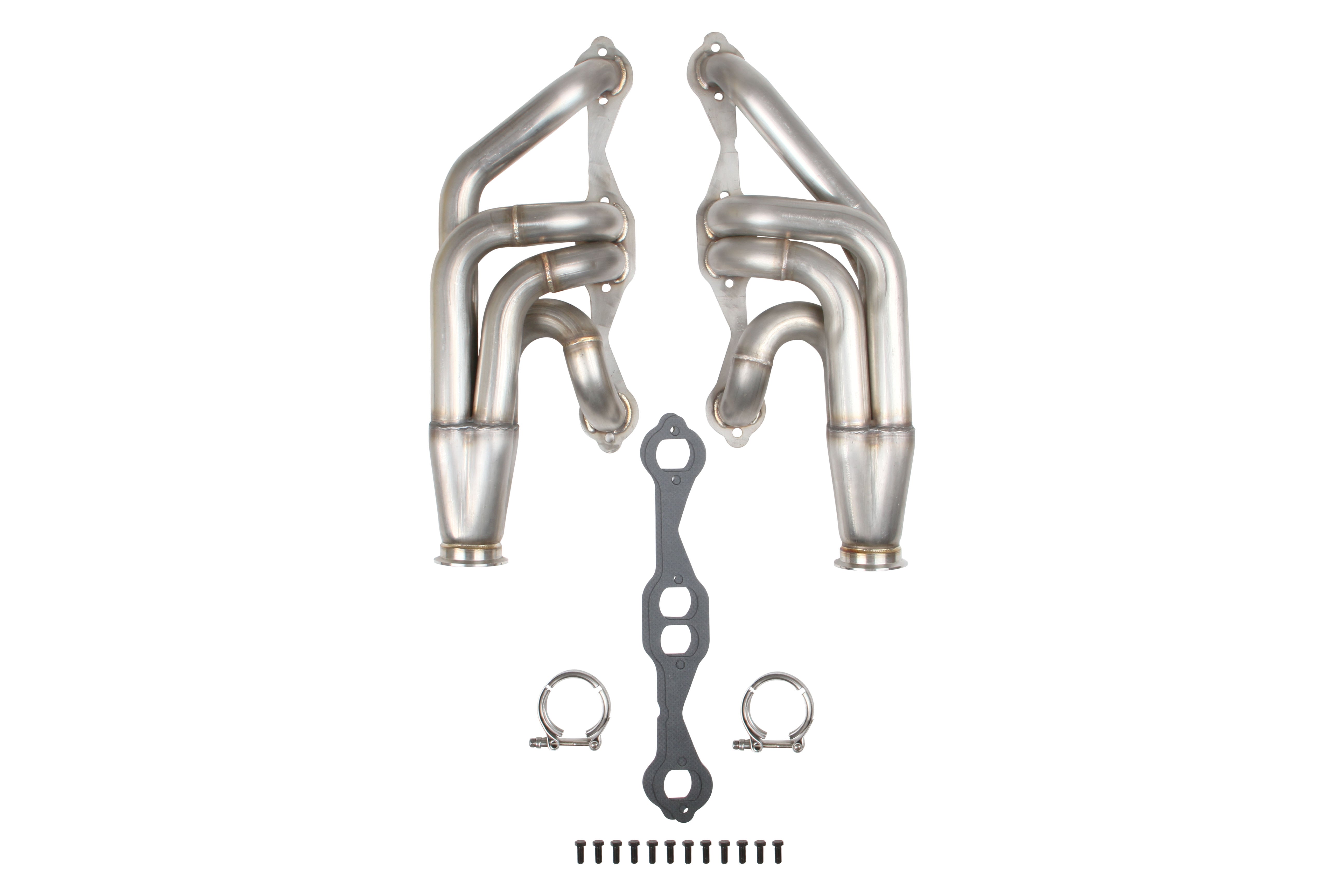 Flowtech Small Block Chevy Turbo Headers - Natural Finish