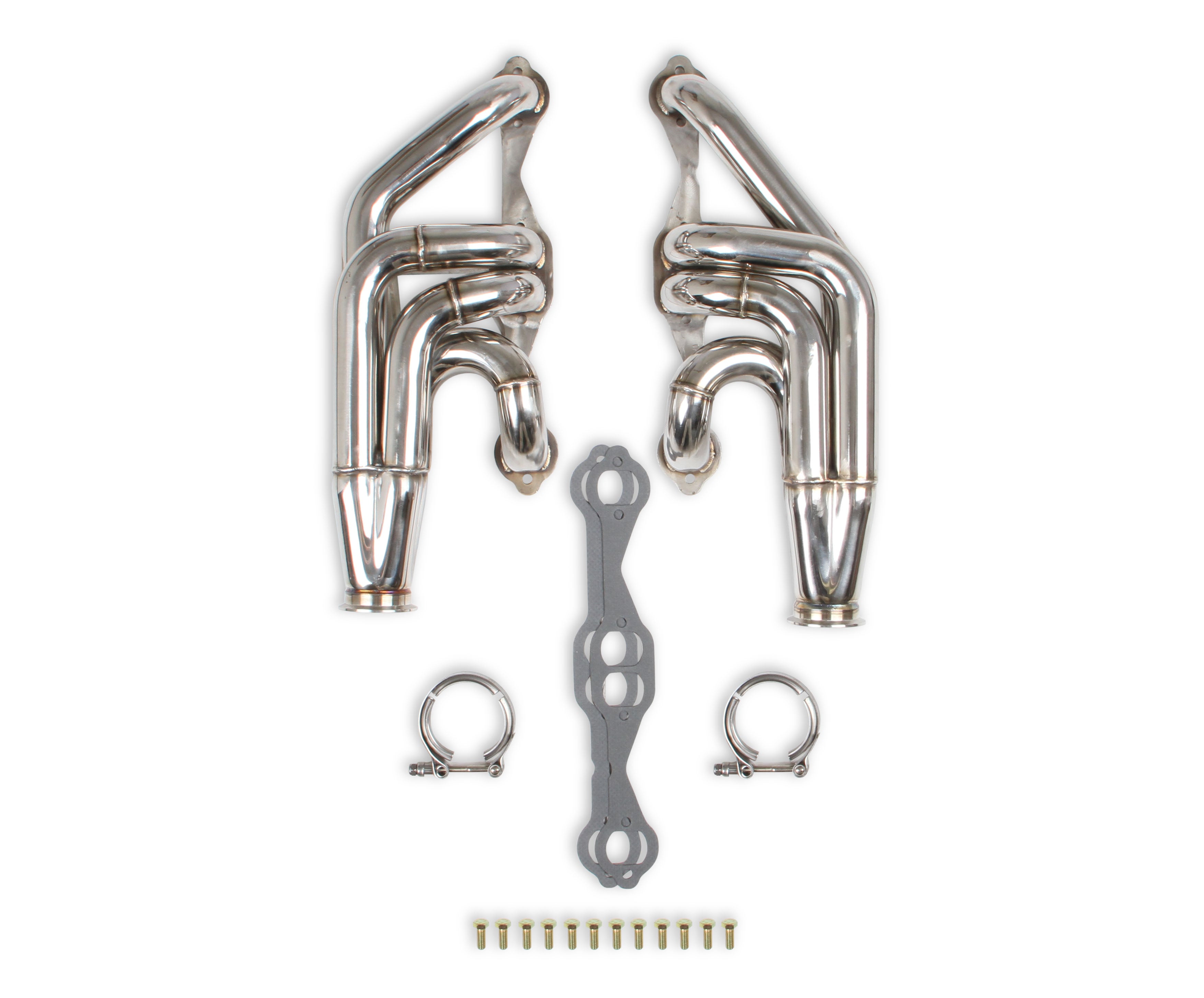 Flowtech Small Block Chevy Turbo Headers - Polished Finish