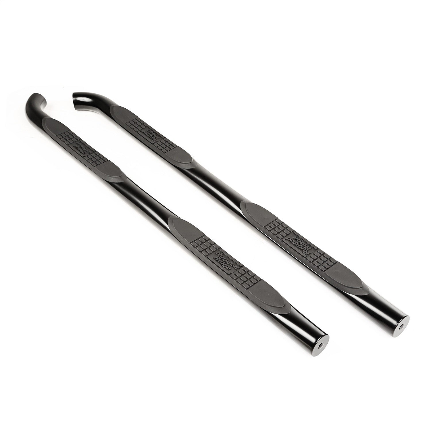 Rugged Ridge 11591.11 Side Step; 3 in.; Round; Pair; Black; Rugged Ridge 11591.11