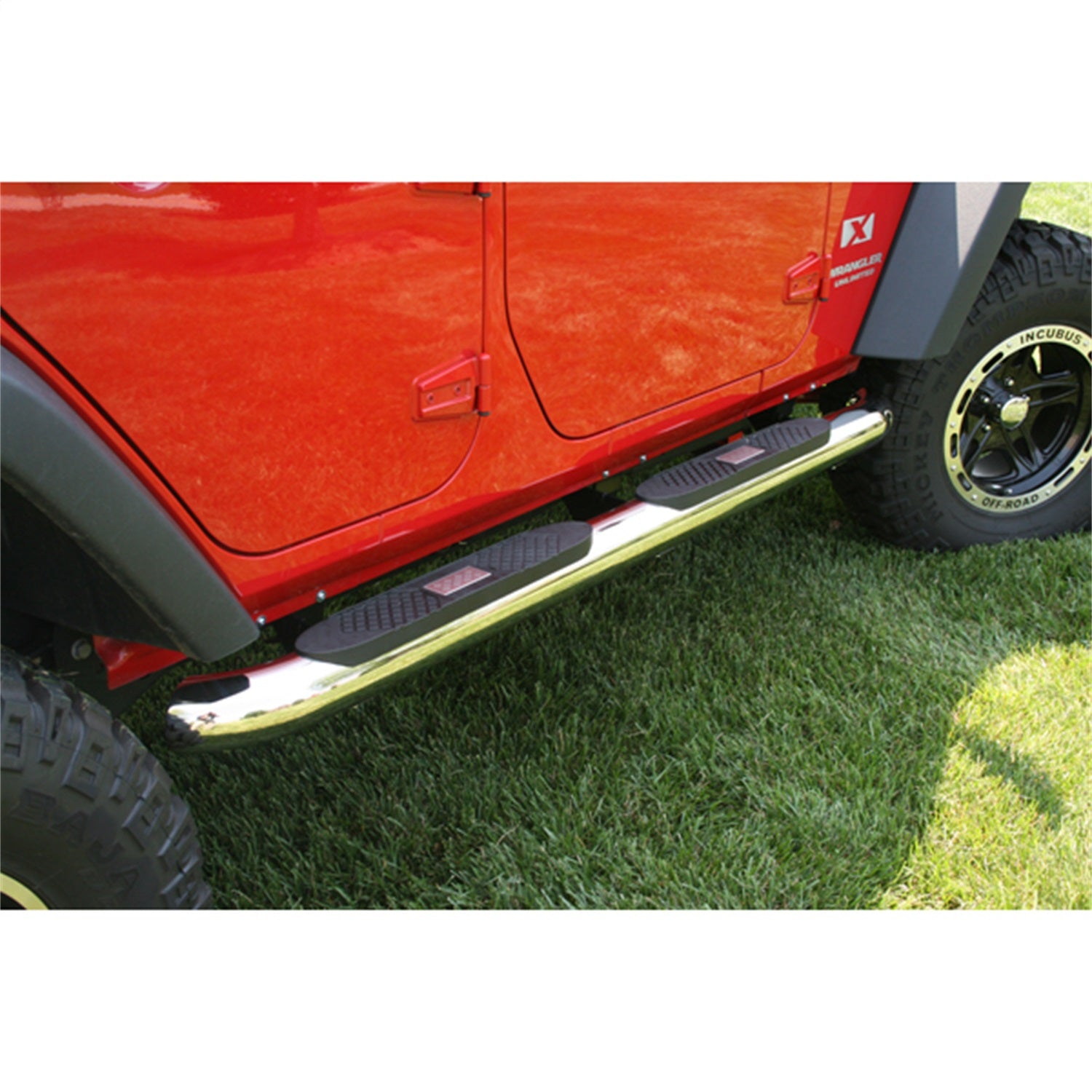 Rugged Ridge 11593.10 Side Tube Step; 4 in.; Round; Stainless Steel; Rugged Ridge 11593.10