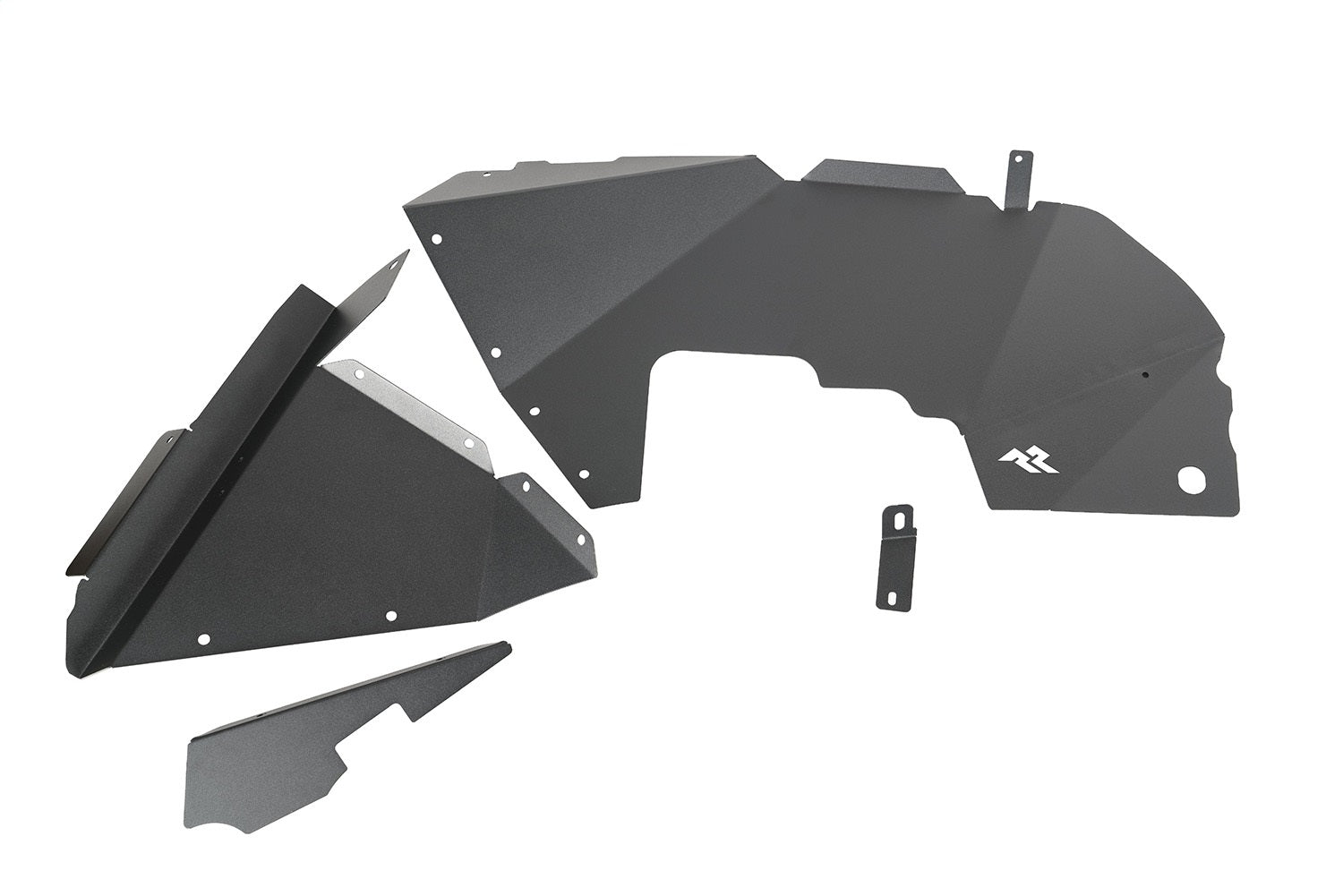Rugged Ridge 11615.61 Inner Fender Liner; Front; Aluminum; Black; Rugged Ridge 11615.61