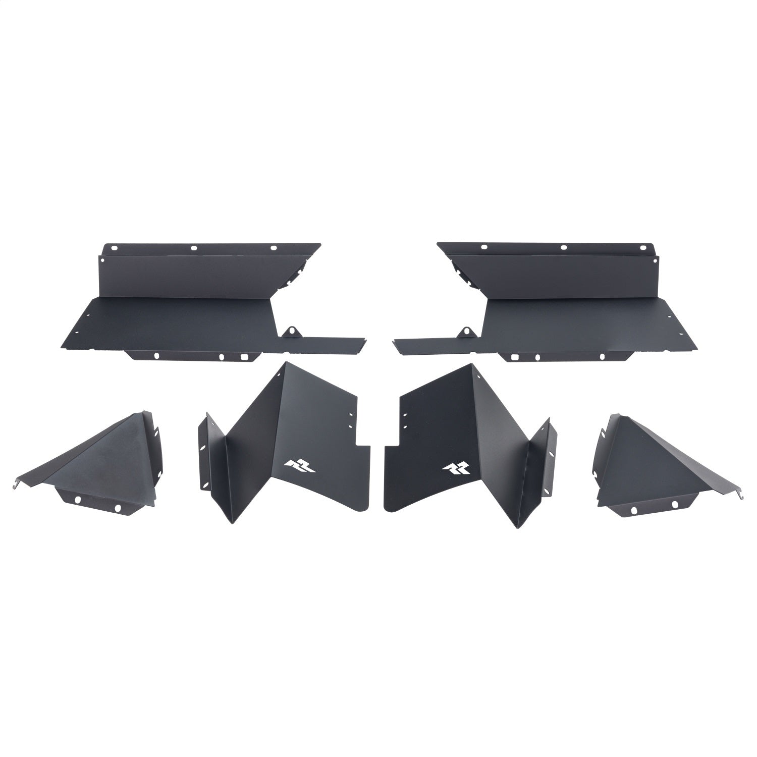 Rugged Ridge 11615.63 Inner Fender Liner Kit; Pair; Rear; Aluminum; Black Powder Coat Finish; Rugged Ridge 11615.63