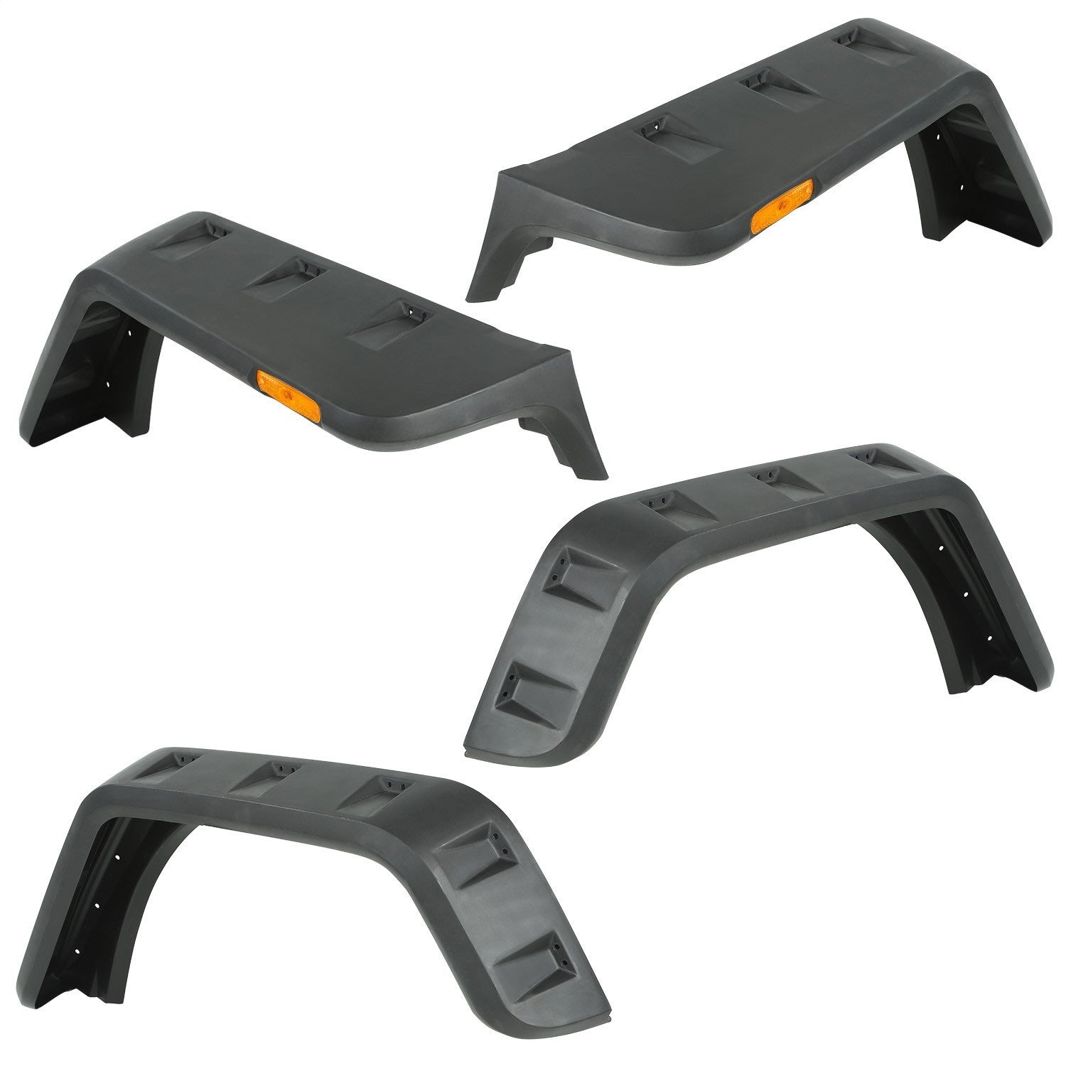 Rugged Ridge 11640.26 Hurricane Fender Flare Kit; Smooth; Rugged Ridge 11640.26