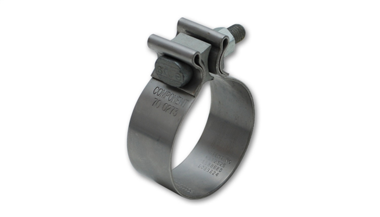 Vibrant Performance 1169 430 Stainless Steel Seal Clamp; For 2.75 in. O.D. Tubing; 1.25 in. Wide Band; Vibrant Performance 1169