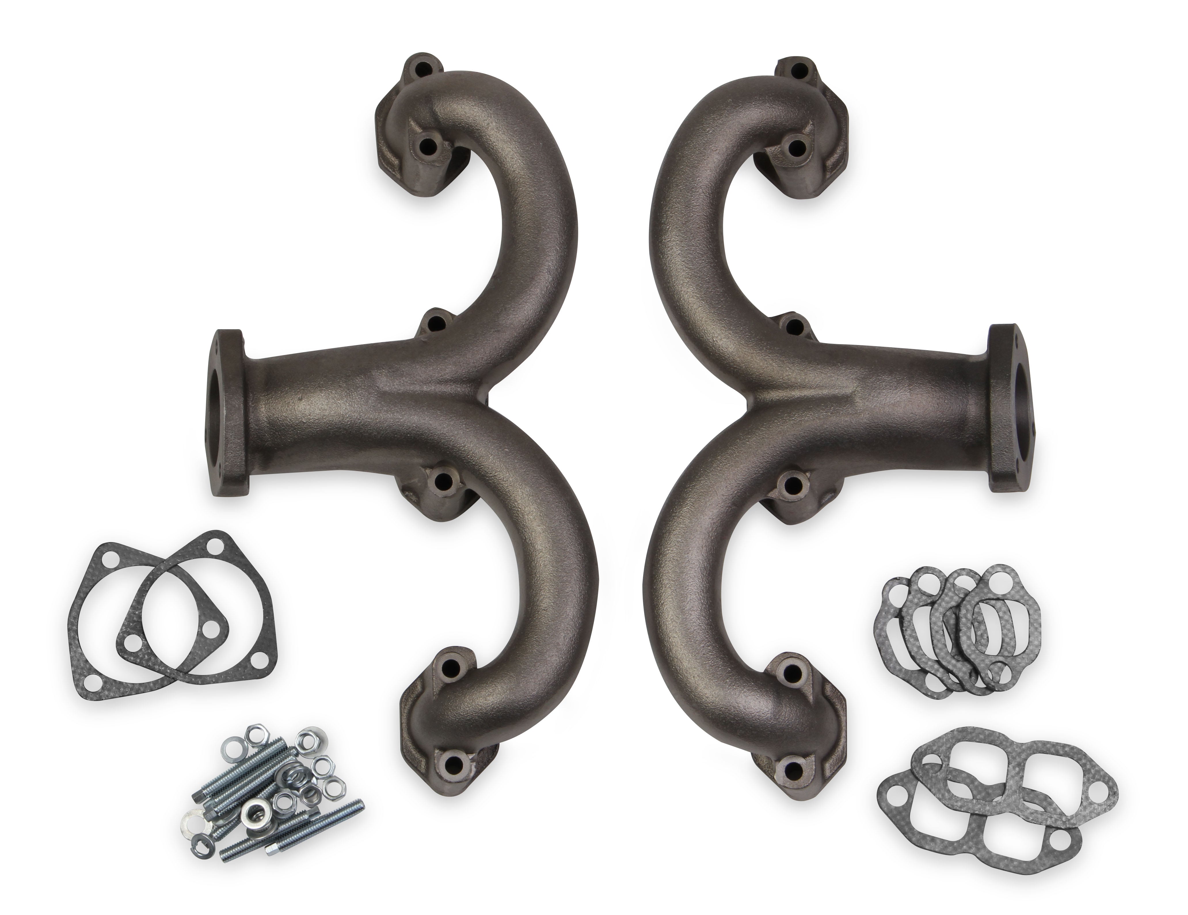 Flowtech Rams Horn Exhaust Manifolds - Natural "Uncoated"