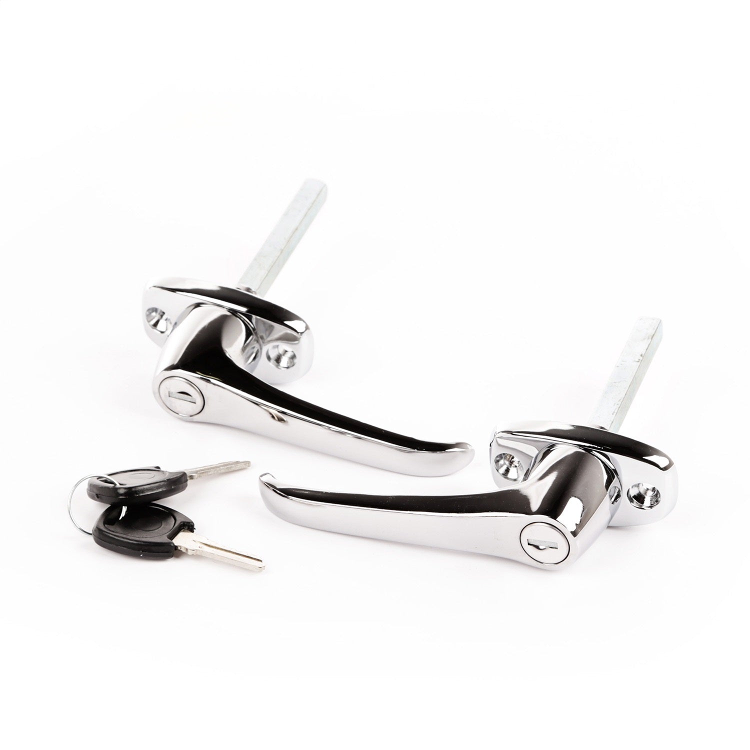 Omix 11812.02 Door Handle Kit; Exterior; Incl. Key; Chrome; Omix 11812.02