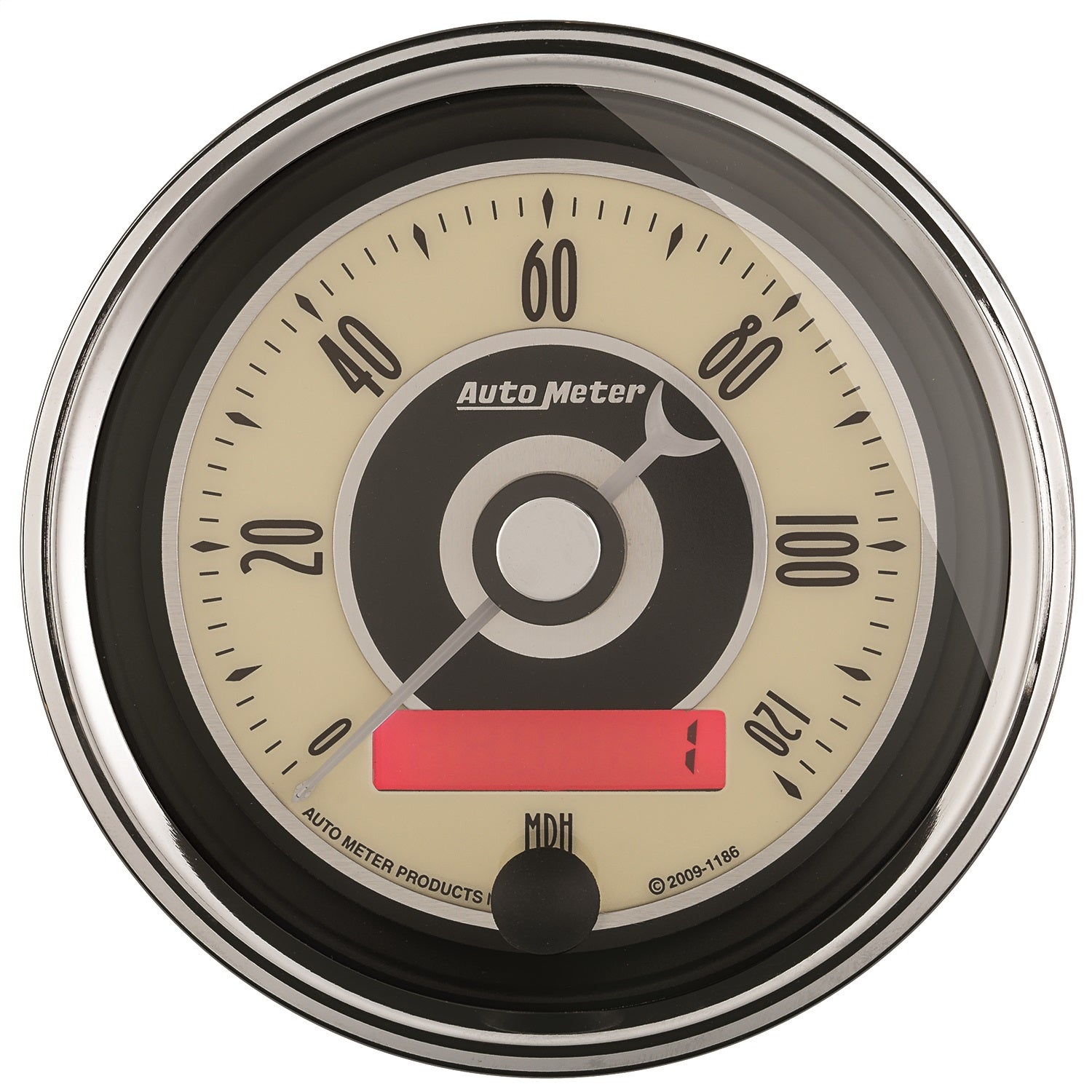 AutoMeter 1187 GAUGE; SPEEDOMETER; 3 3/8in.; 120MPH; ELEC. PROGRAMMABLE; CRUISER AD AutoMeter 1187