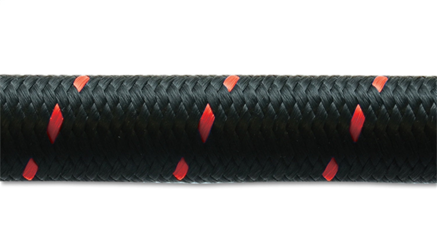 Vibrant Performance 11954R Nylon Braided Flex Hose; Size: -4AN; Hose ID: 0.22in.; 2ft. Roll; Black and Red; Vibrant Performance 11954R