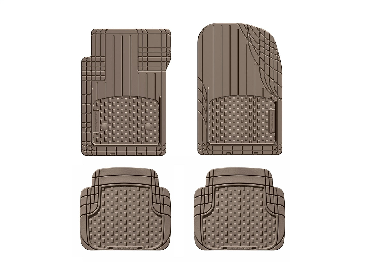 Weathertech 11TTFST Trim to Fit Mat; Tan; Front And Rear; Set of 4; w/Stars And Stripes Header Card; Weathertech 11TTFST