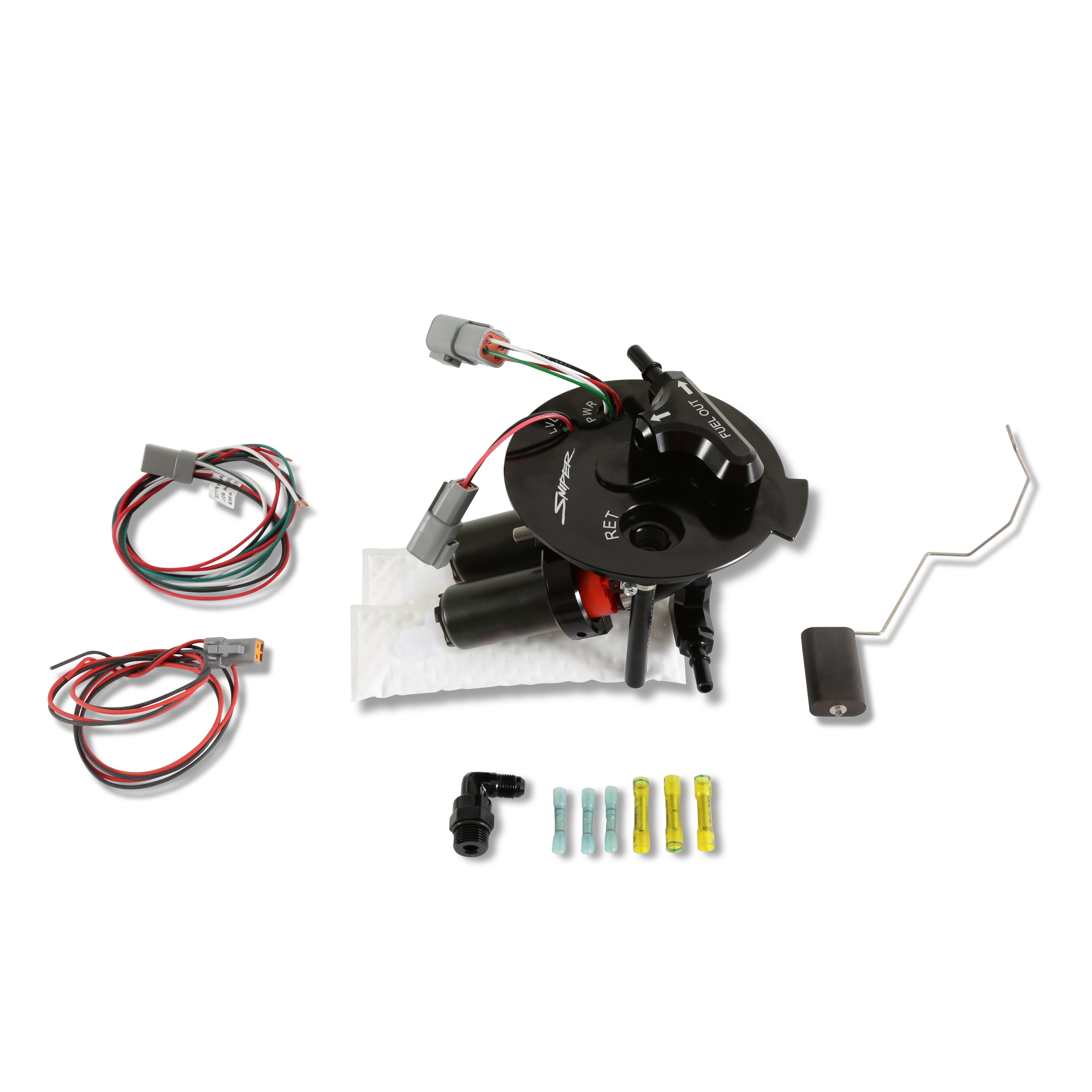 Holley 12-350 EFI Fuel Pump Module; 340 LPH; Billet Aluminum/Steel;  Silver; Holley 12-350