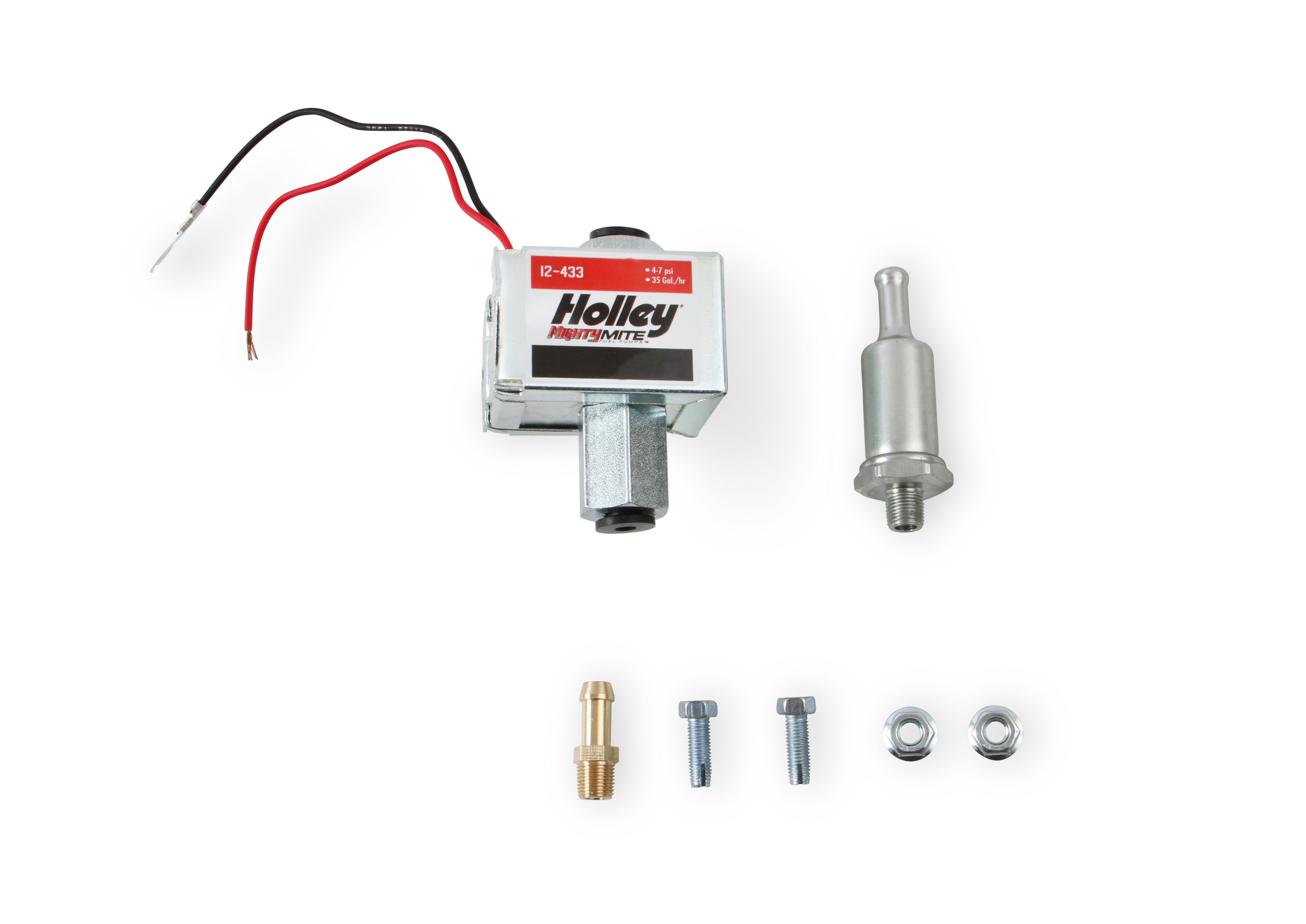 32 GPH Holley Mighty Mite Electric Fuel Pump, 4-7 PSI
