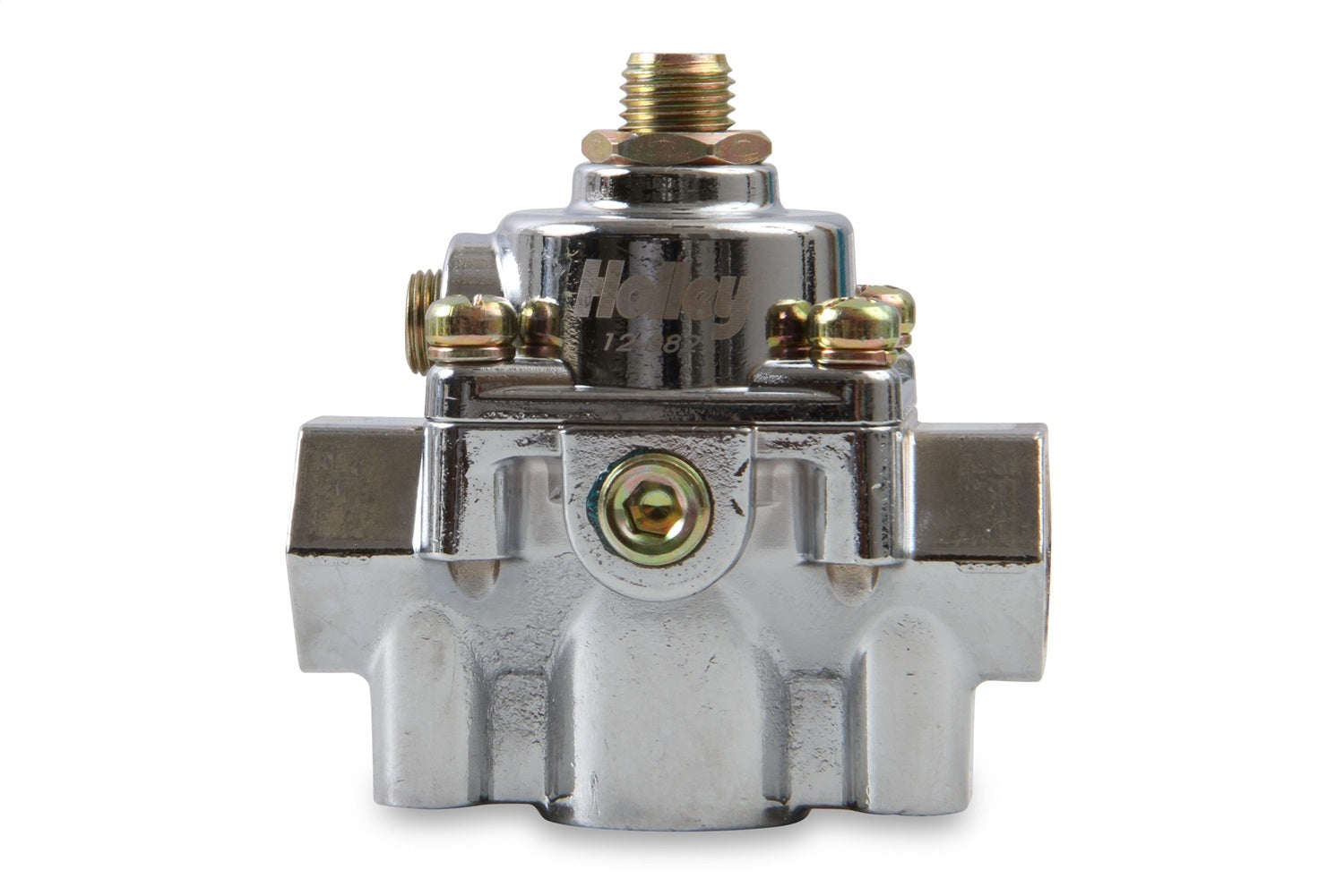 Holley 12-882 EFI By-Pass Regulator; 60 PSI; Chrome; Holley 12-882