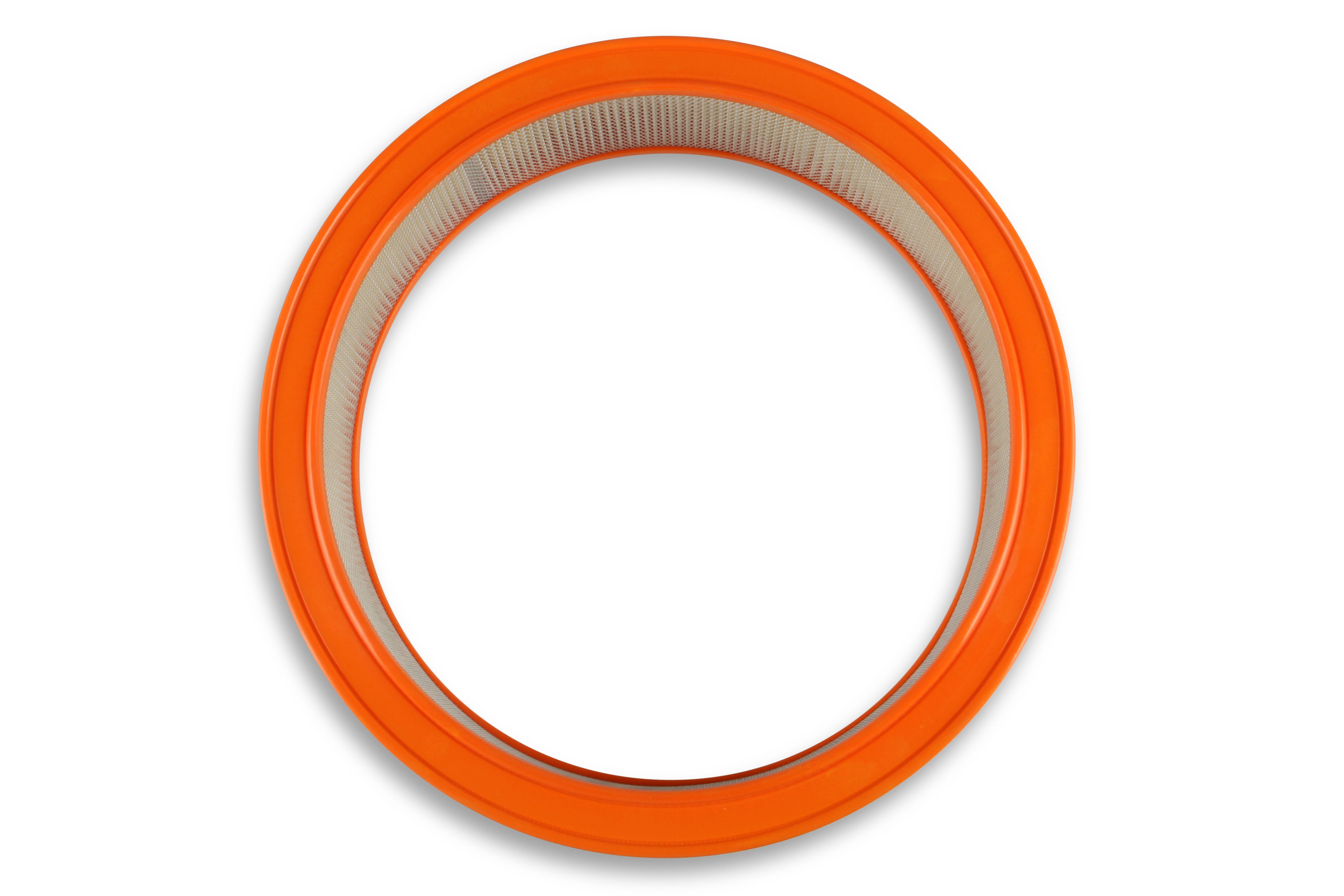 Holley 120-179 Replacement Air Filter; 14 in. x 3 in. Paper Filter w/Orange Rubber Ring; Holley 120-179