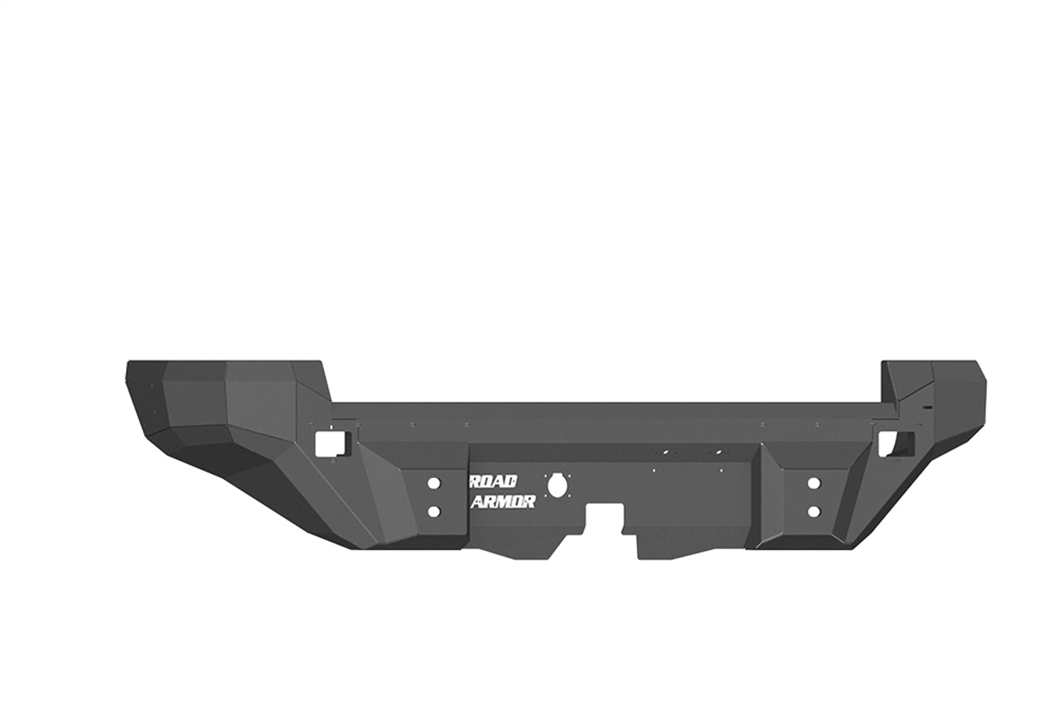 Road Armor 12000B Dakar Non-Winch Rear Bumper; Steel; Satin Black; Road Armor 12000B