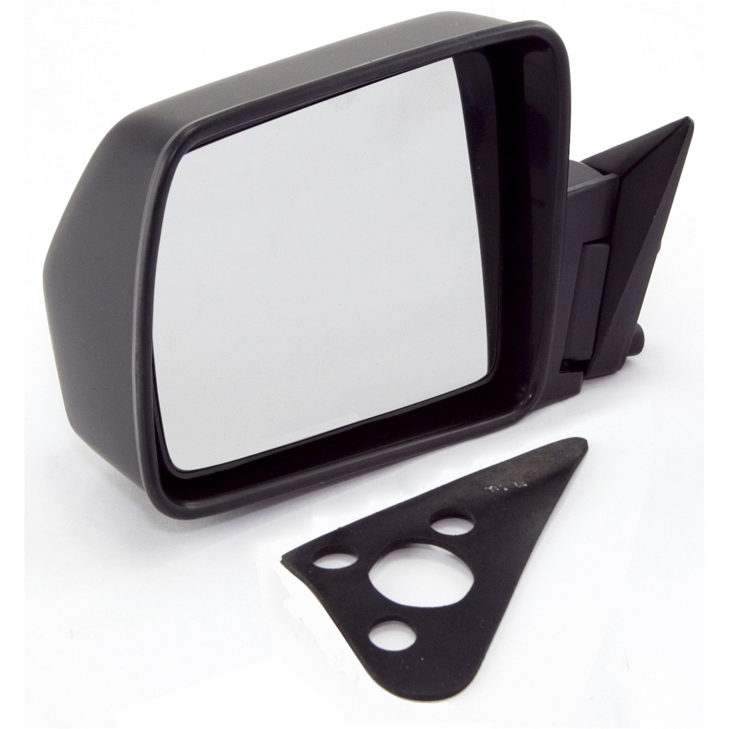 Omix 12035.09 Door Mirror; Left; Manual; Black; Folding; Omix 12035.09