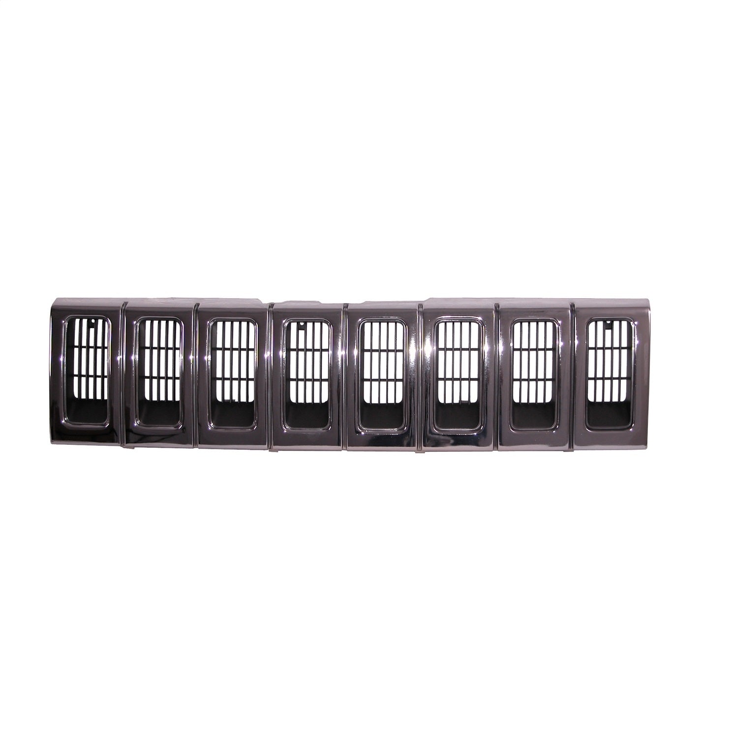 Omix 12037.12 Grille Insert; Black/Gray/Chrome; Omix 12037.12