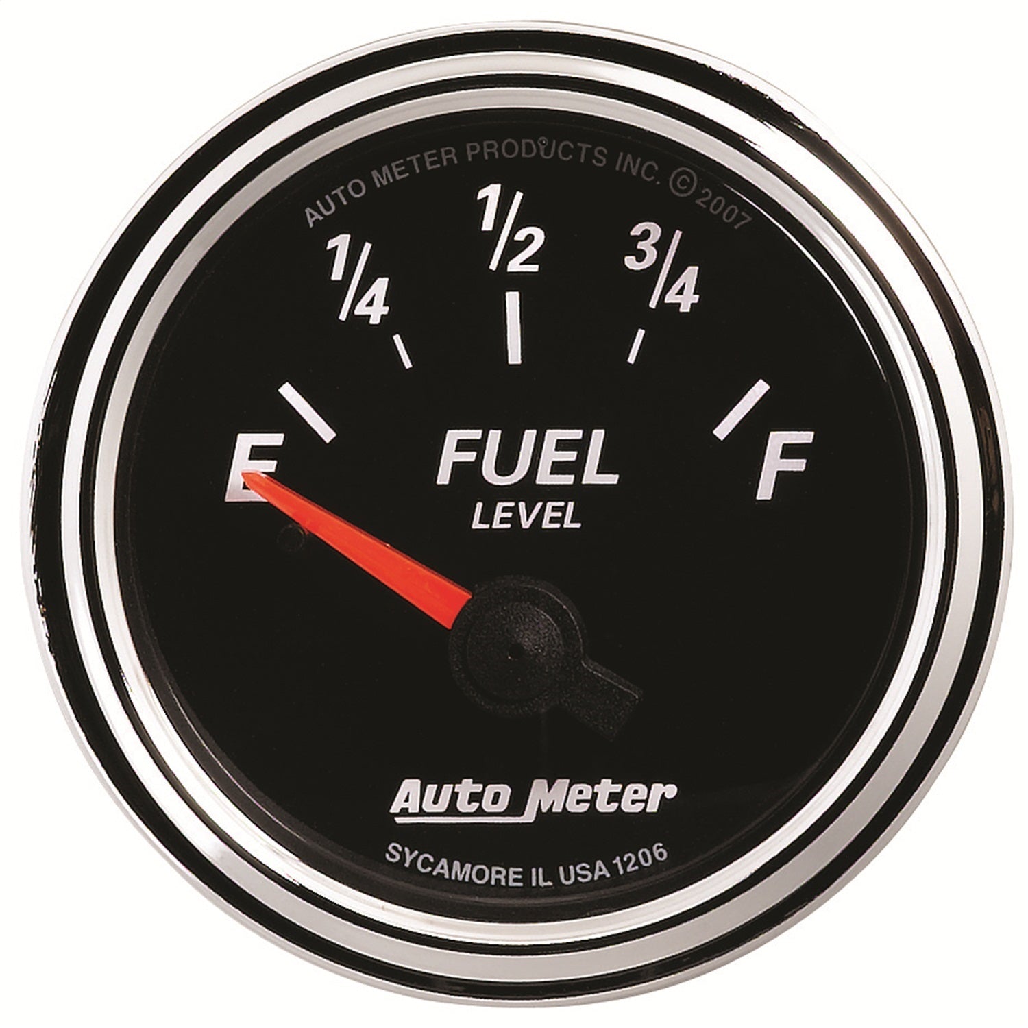 AutoMeter 1206 GAUGE; FUEL LEVEL; 2 1/16in.; 240OE TO 33OF; ELEC; DESIGNER BLACK II AutoMeter 1206