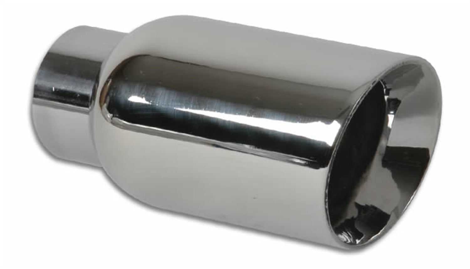 Vibrant Performance 1207 Round Stainless Steel Tip; 4 in.; Double Wall; Angle Cut; Beveled Edge; Vibrant Performance 1207