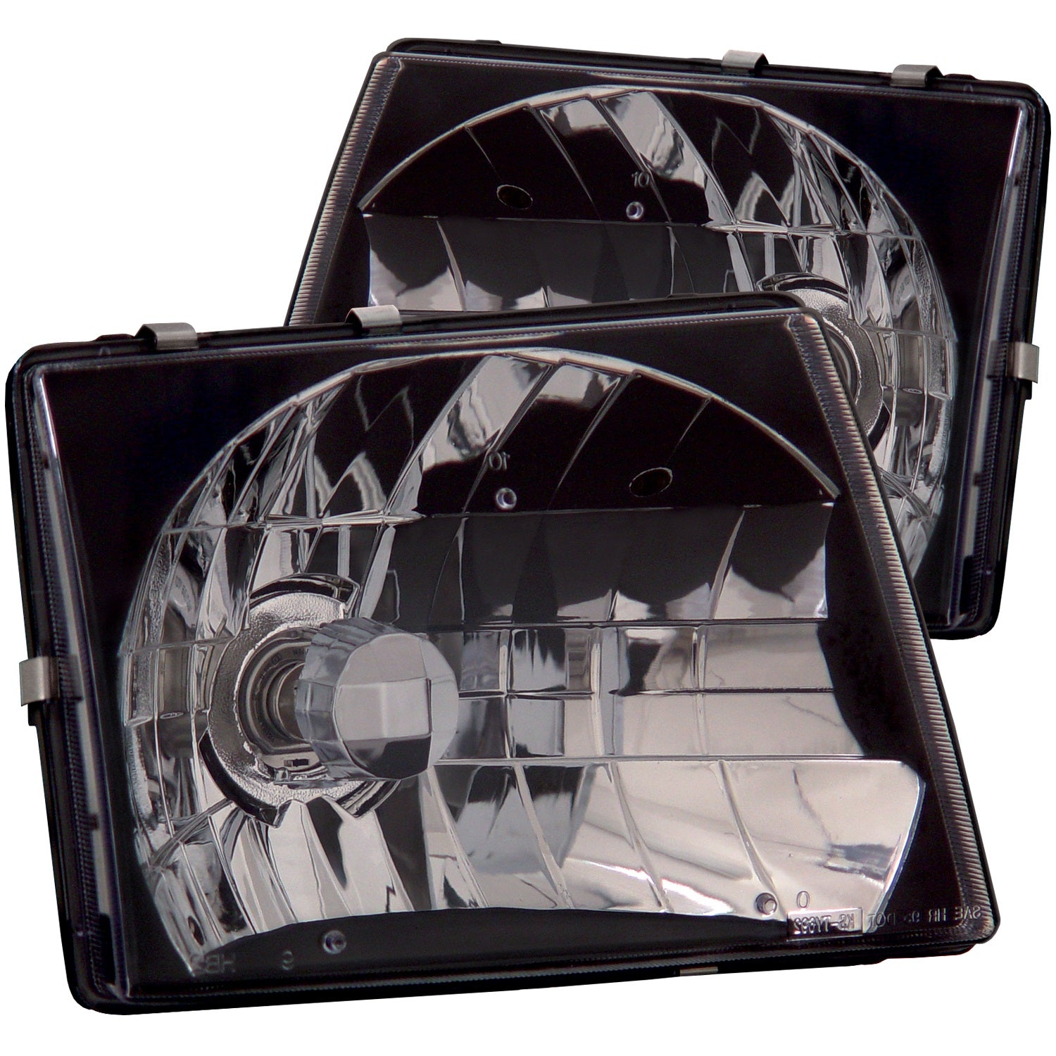 ANZO USA 121139 Crystal Headlight Set; Clear Lens; Black Housing; Pair; ANZO USA 121139