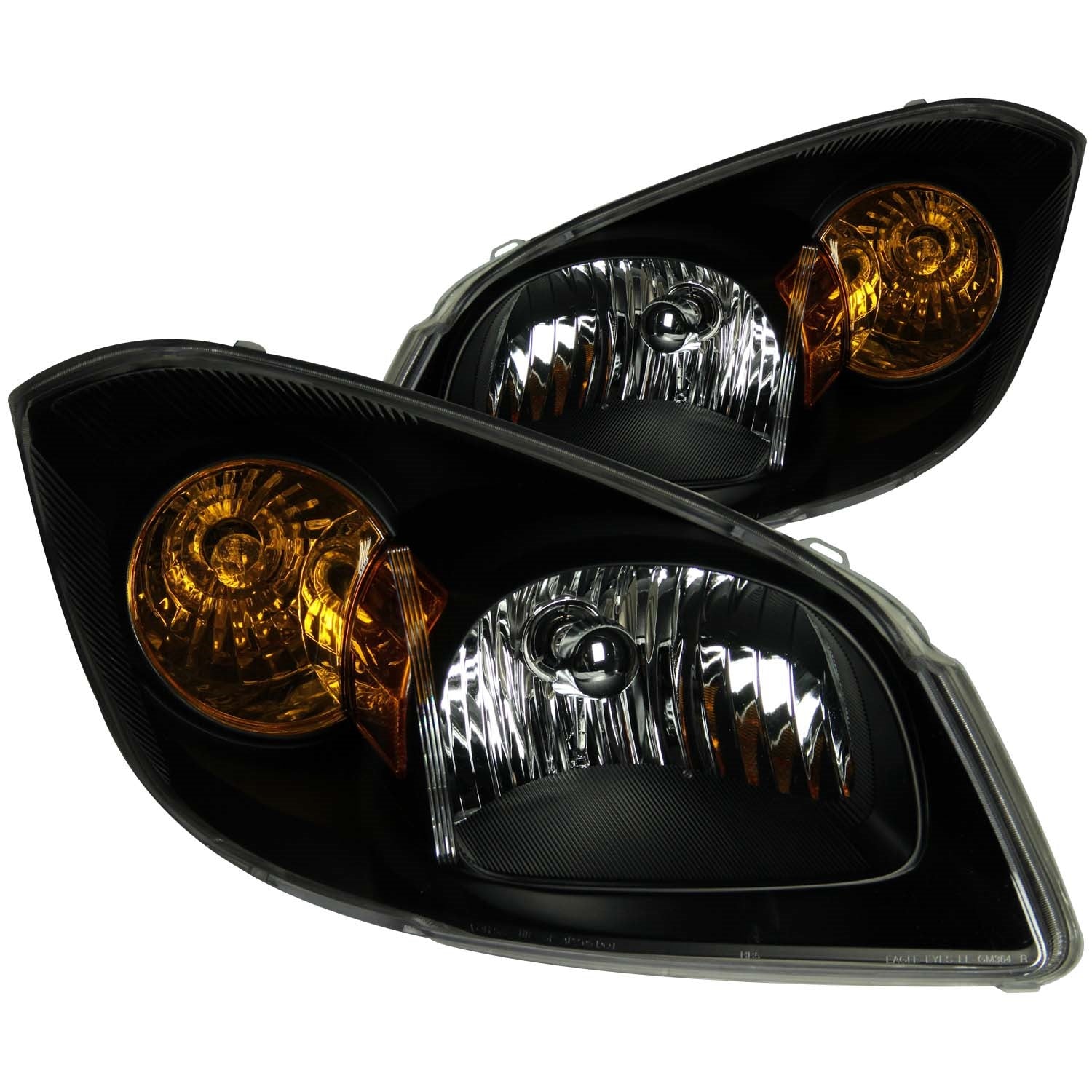 ANZO USA 121154 Crystal Headlight Set; Clear Lens; Black Housing; Pair; ANZO USA 121154