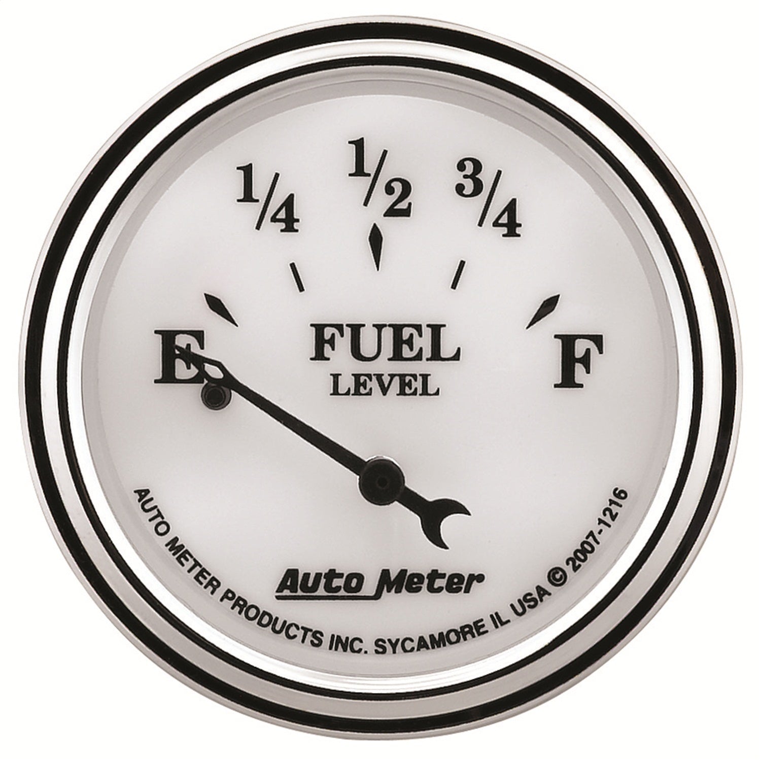 AutoMeter 1216 GAUGE; FUEL LEVEL; 2 1/16in.; 240OE TO 33OF; ELEC; OLD TYME WHITE II AutoMeter 1216