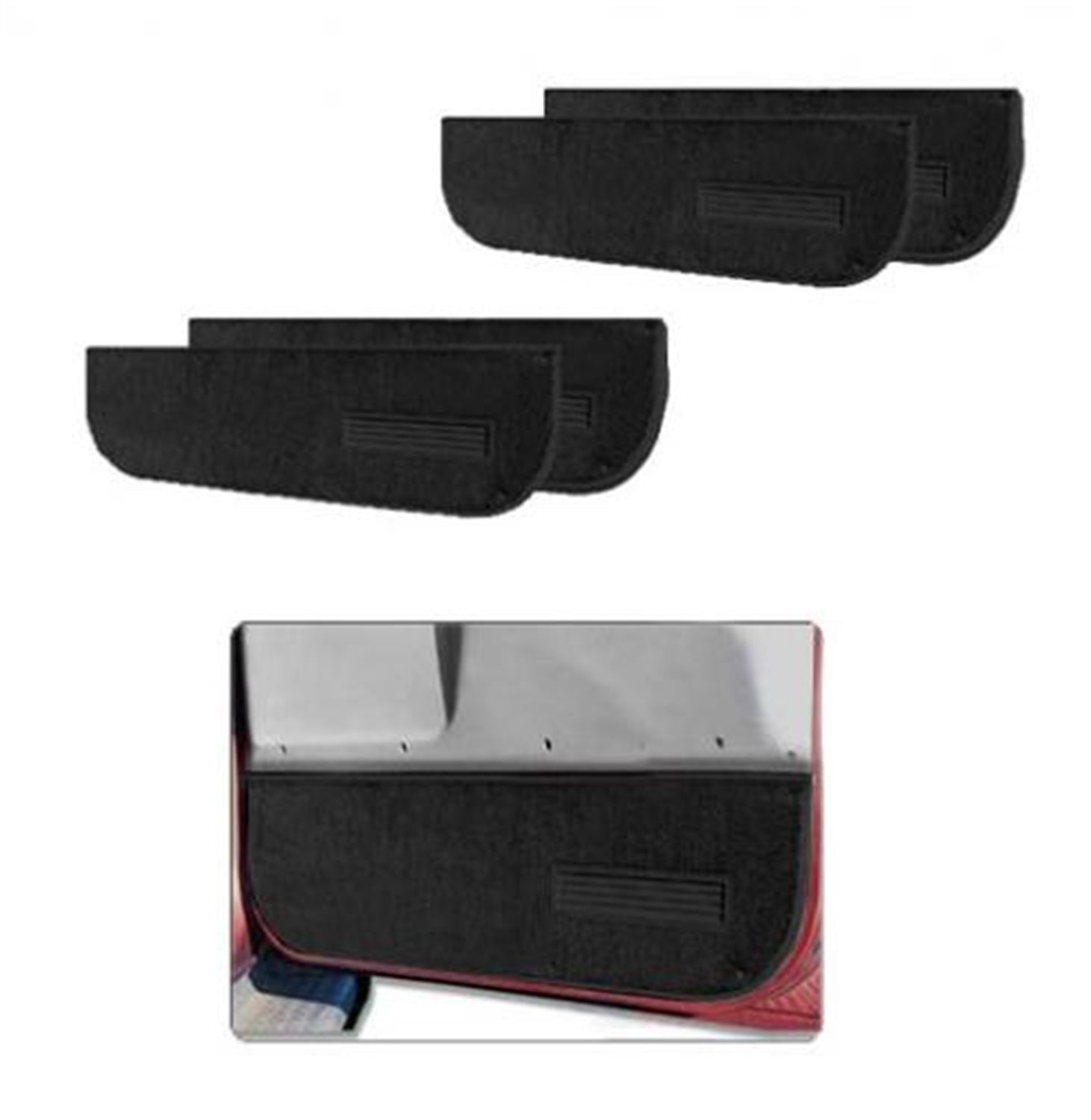 Nifty 121901 Pro-Line™ Lower Door Panel Carpet; Black; 2 pc.; Front; Nifty 121901