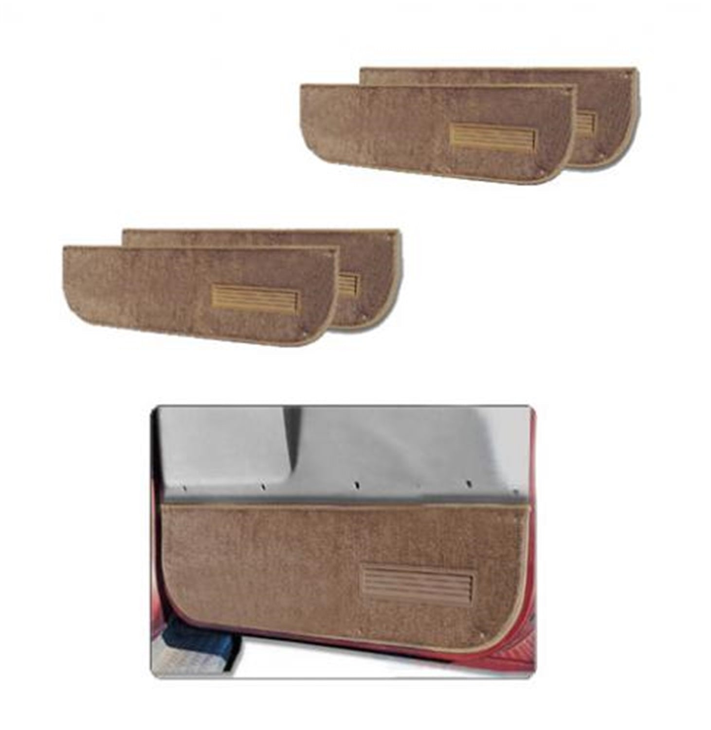 Nifty 121908 Pro-Line™ Lower Door Panel Carpet; Coffee; 2 pc.; Front; Nifty 121908